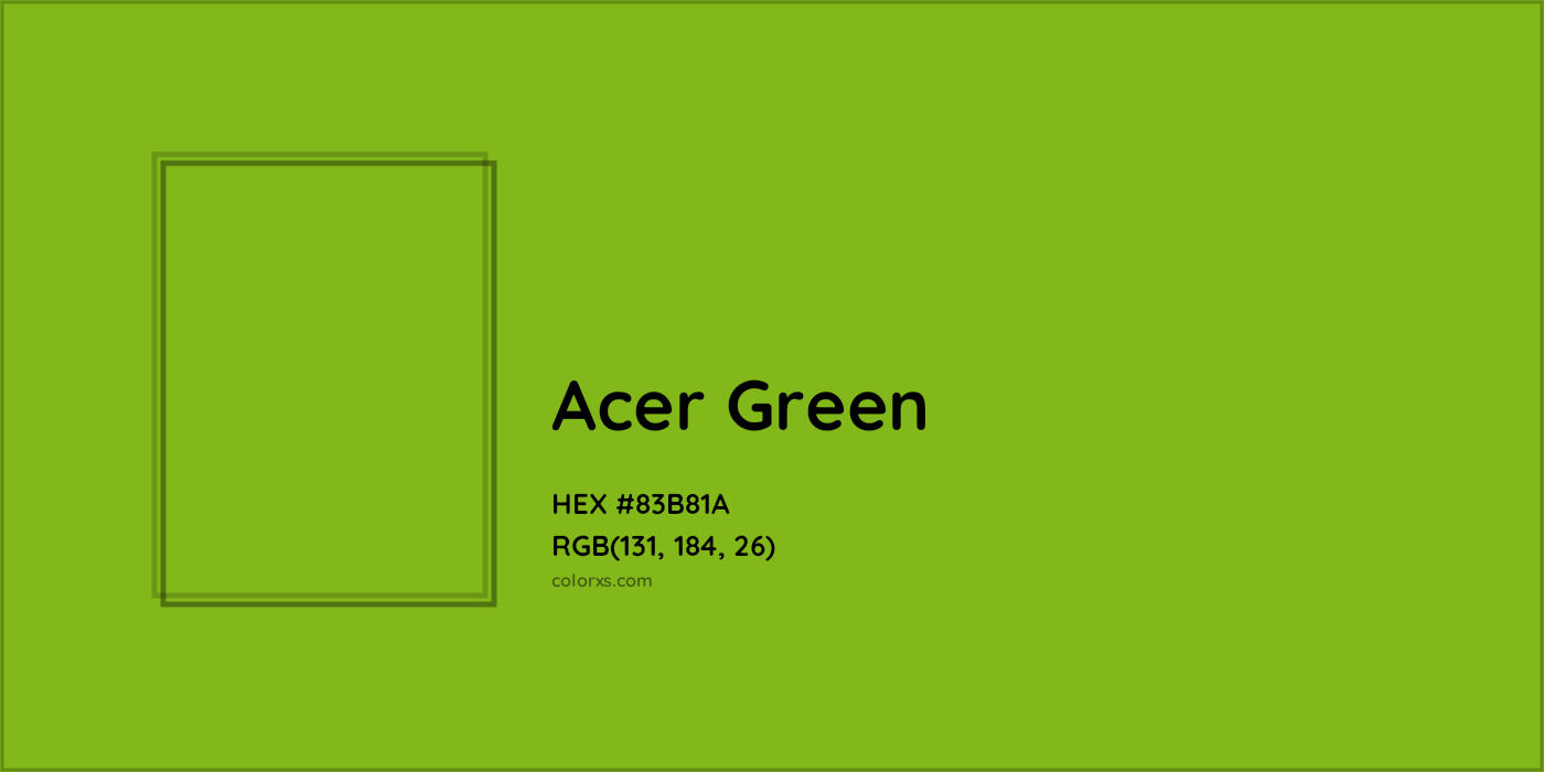HEX #83B81A Acer Green Other Brand - Color Code