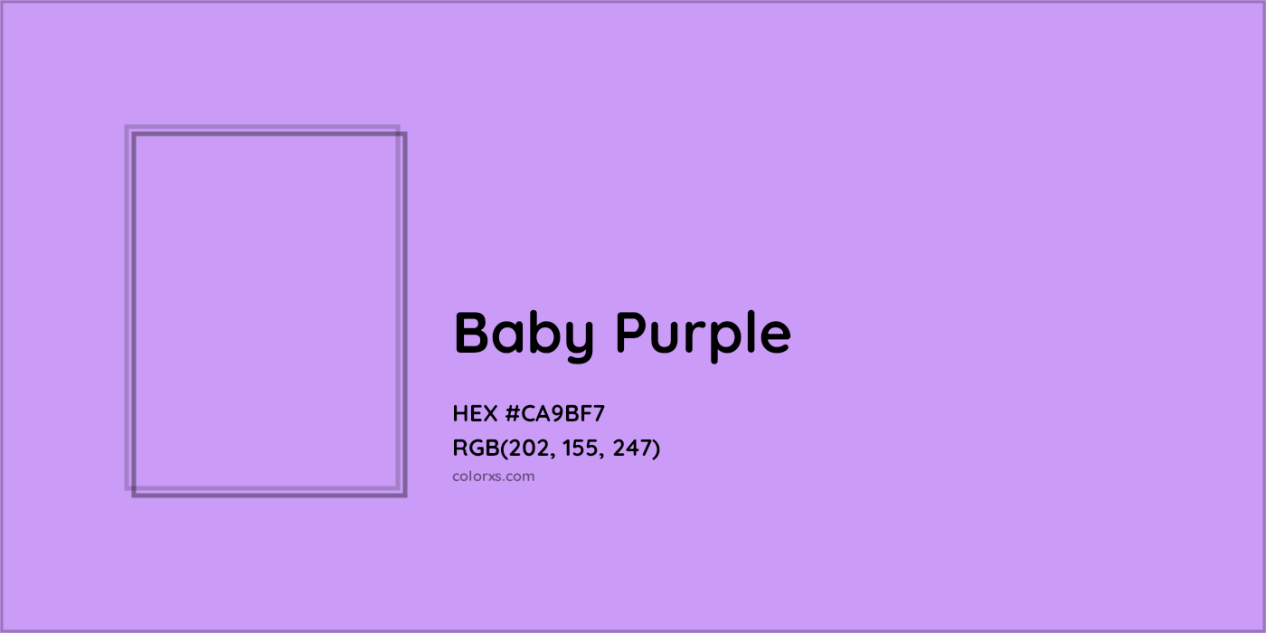 HEX #CA9BF7 Baby Purple Color - Color Code