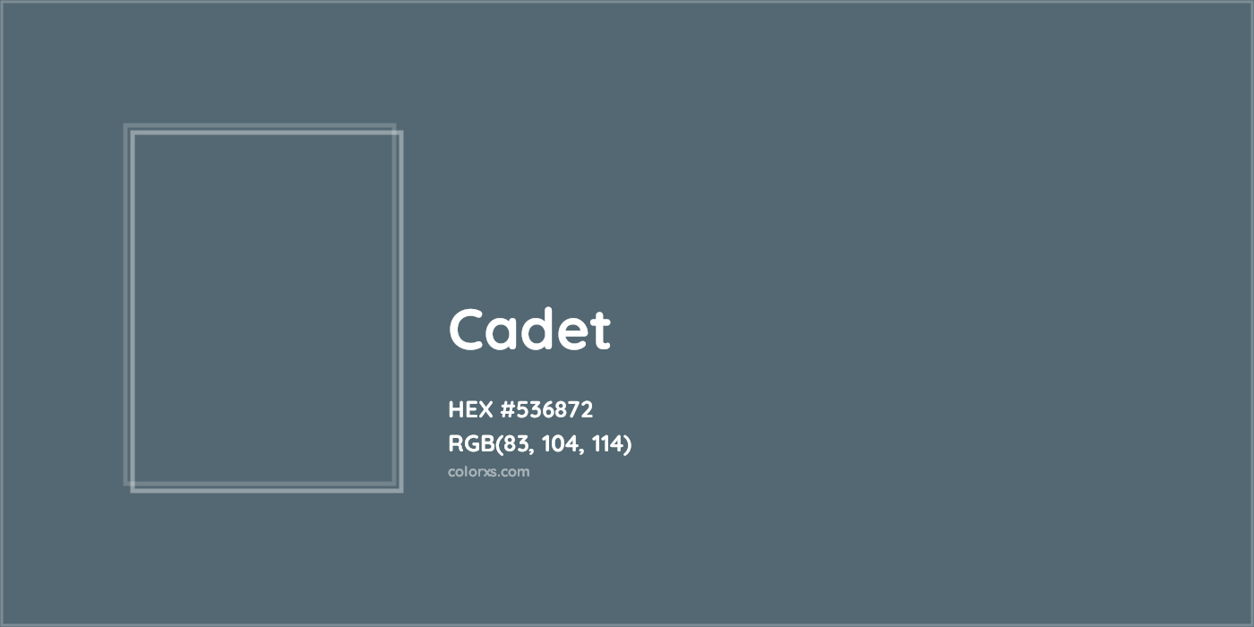 HEX #536872 Cadet Color - Color Code