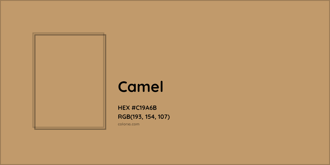 HEX #C19A6B Camel Color - Color Code