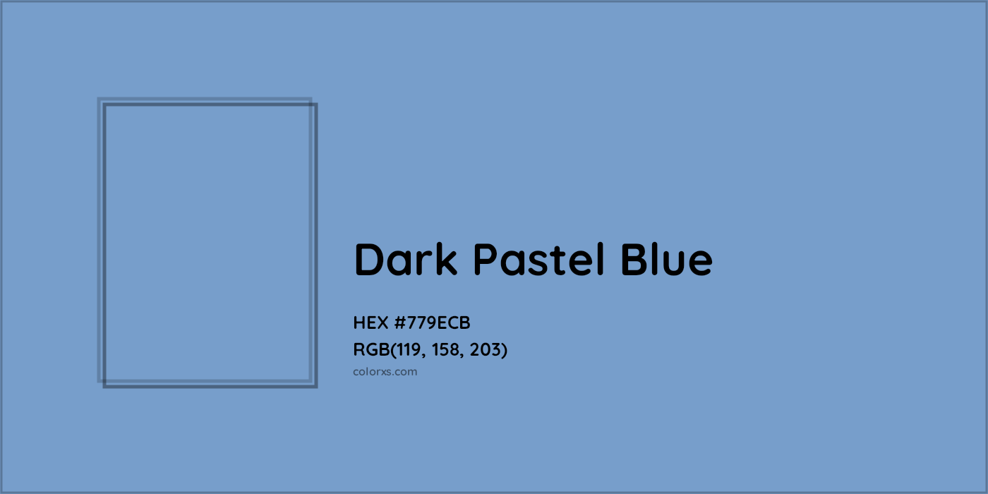 HEX #779ECB Dark Pastel Blue Color - Color Code