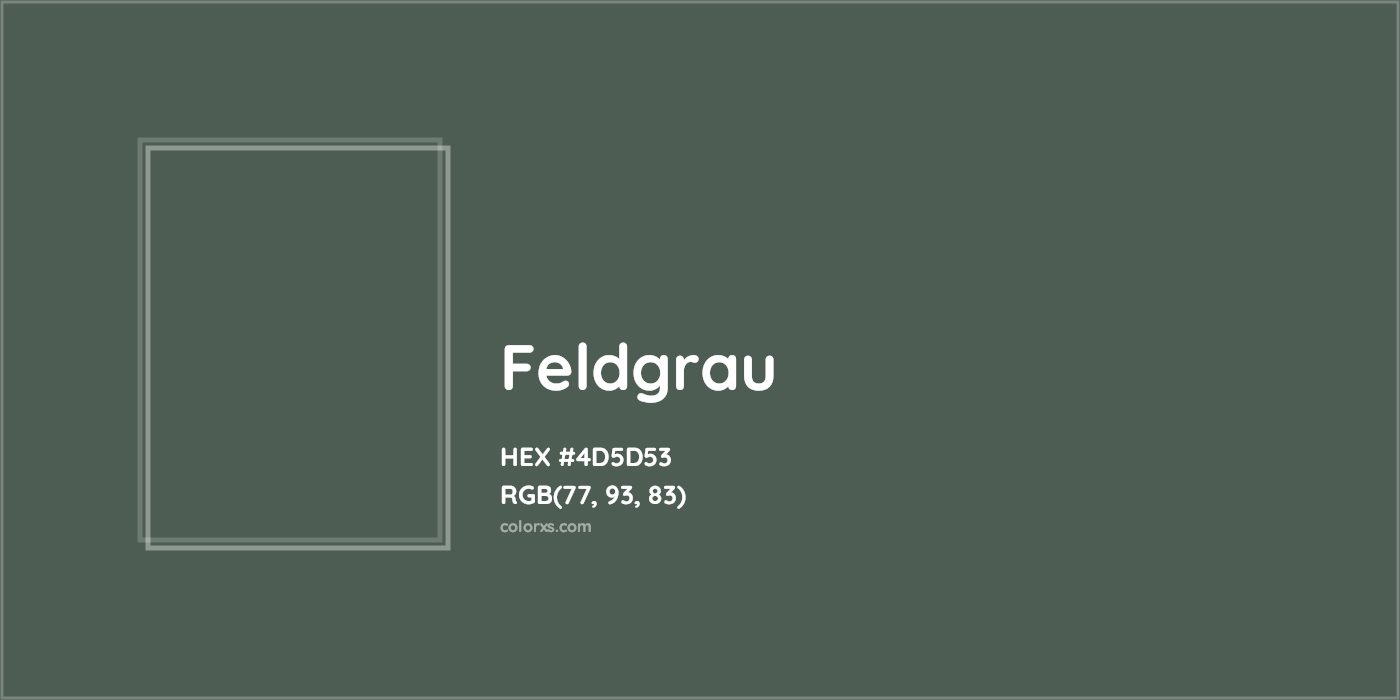 HEX #4D5D53 Feldgrau Color - Color Code