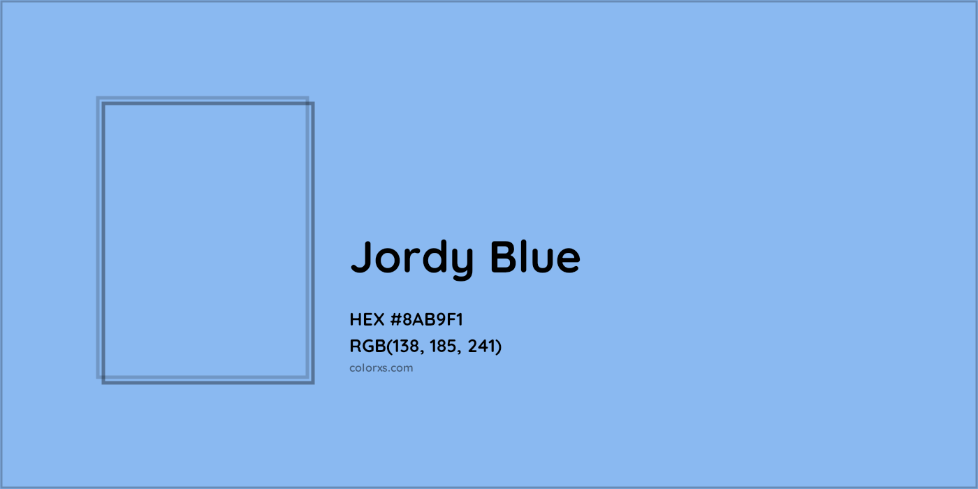 HEX #8AB9F1 Jordy Blue Color - Color Code