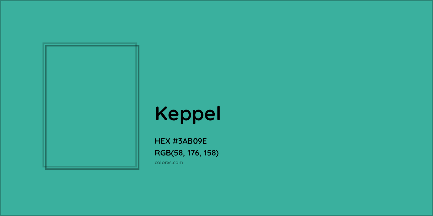 HEX #3AB09E Keppel Color - Color Code