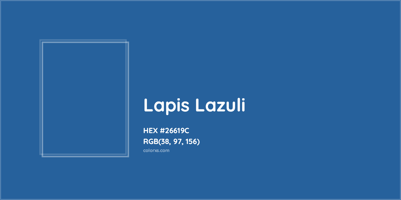 HEX #26619C Lapis Lazuli Color - Color Code