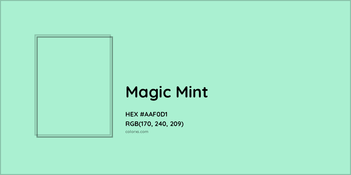 HEX #AAF0D1 Magic Mint Color Crayola Crayons - Color Code