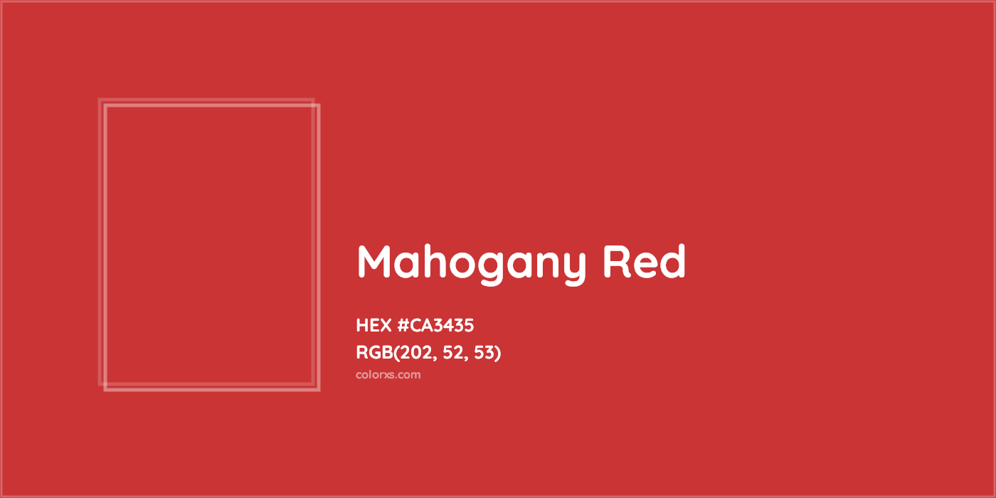 HEX #CA3435 Mahogany Red Color Crayola Crayons - Color Code