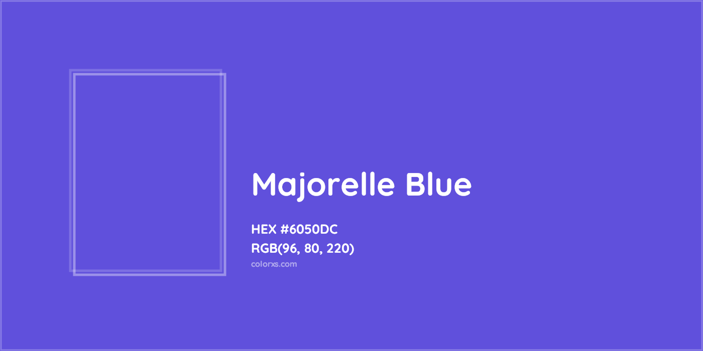HEX #6050DC Majorelle Blue Color - Color Code