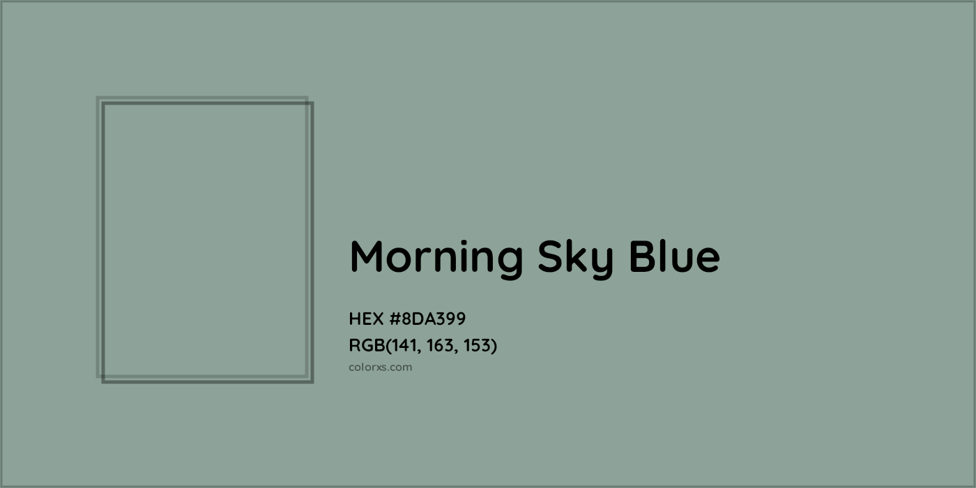 HEX #8DA399 Morning Sky Blue Color - Color Code