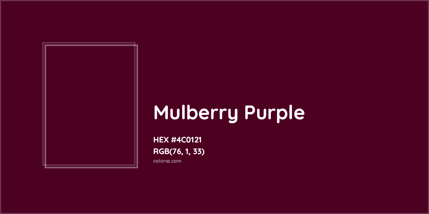 HEX #4C0121 Mulberry Purple Color - Color Code