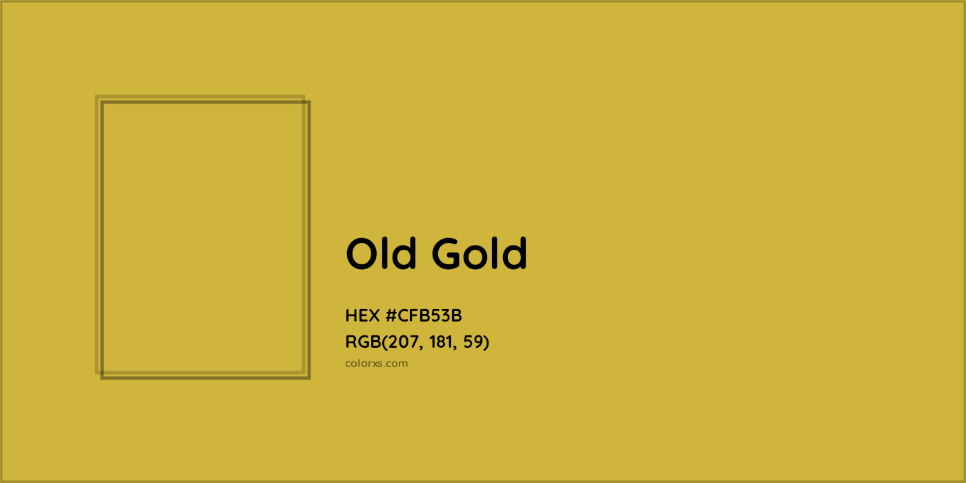 HEX #CFB53B Old Gold Color - Color Code