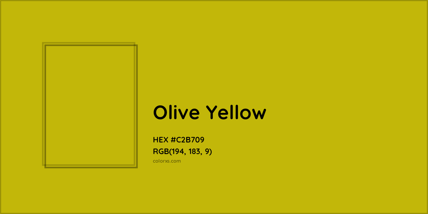 HEX #C2B709 Olive Yellow Color - Color Code