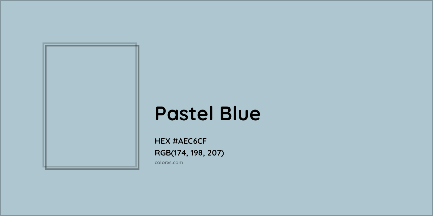 HEX #AEC6CF Pastel Blue Color - Color Code
