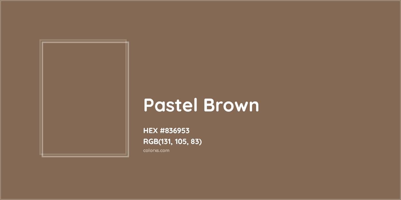 HEX #836953 Pastel Brown Color - Color Code