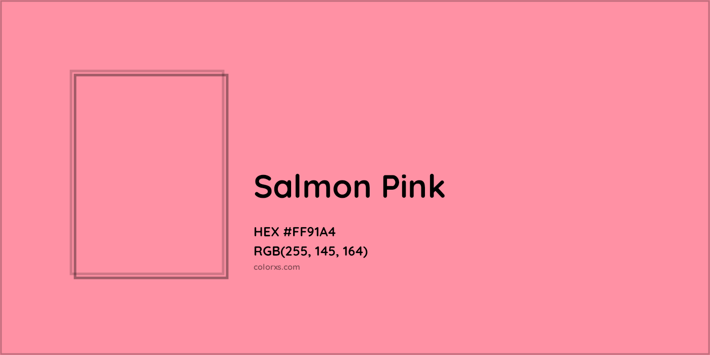 HEX #FF91A4 Salmon Pink Color Crayola Crayons - Color Code