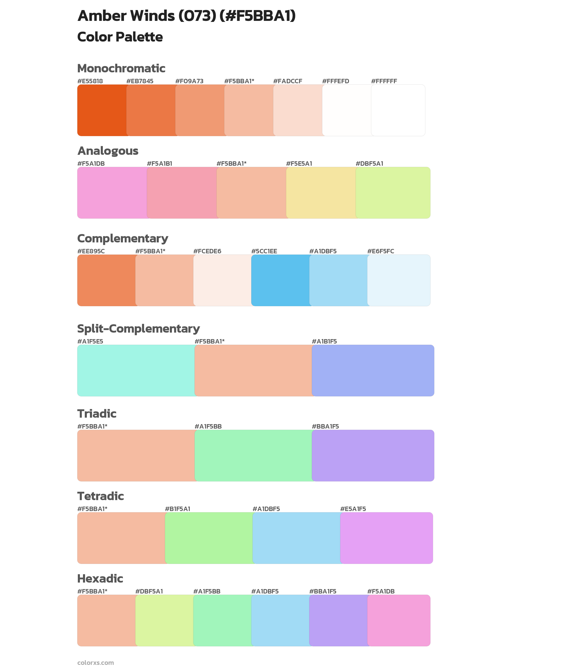 Amber Winds (073) Color Scheme Palettes