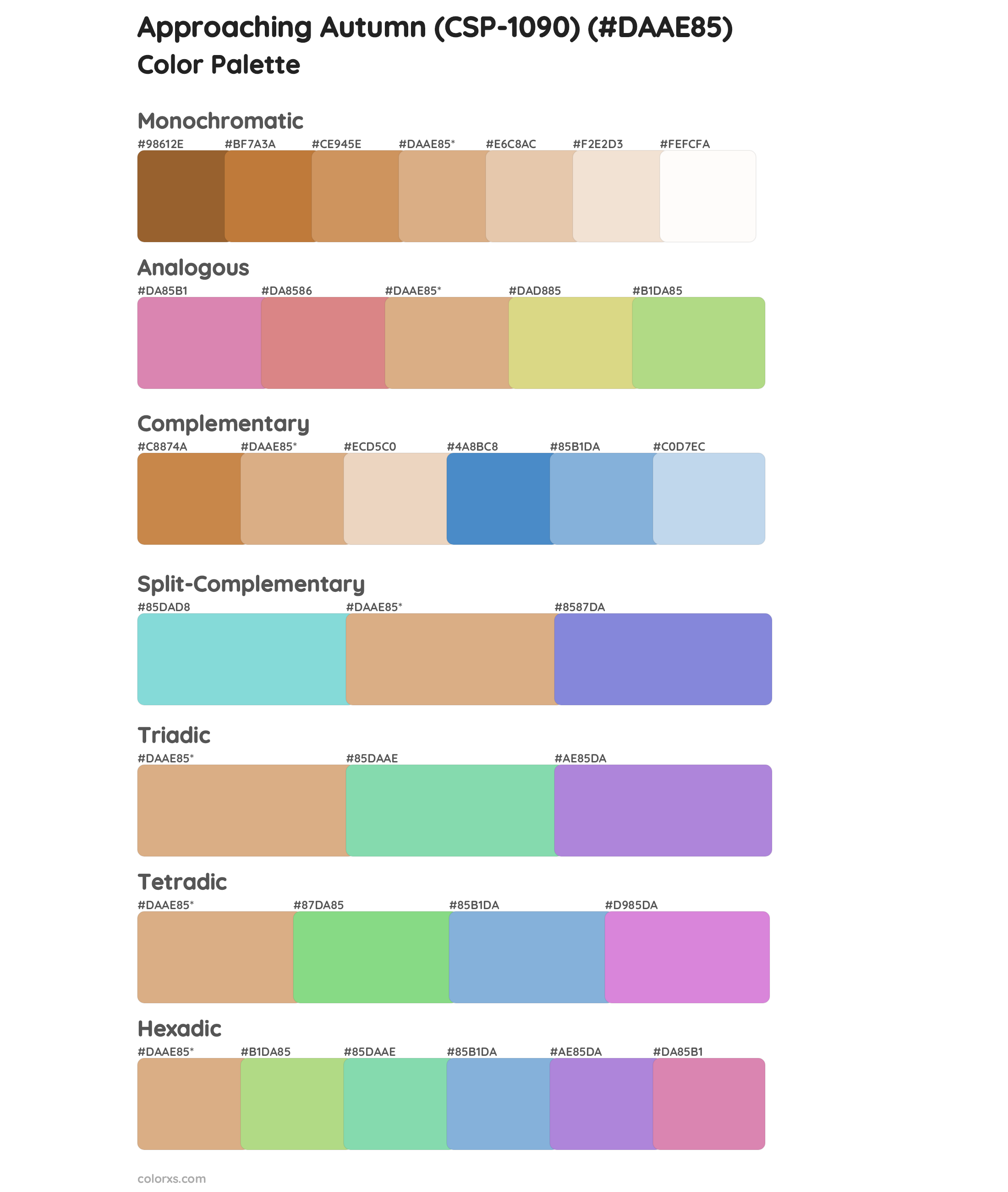 Approaching Autumn (CSP-1090) Color Scheme Palettes