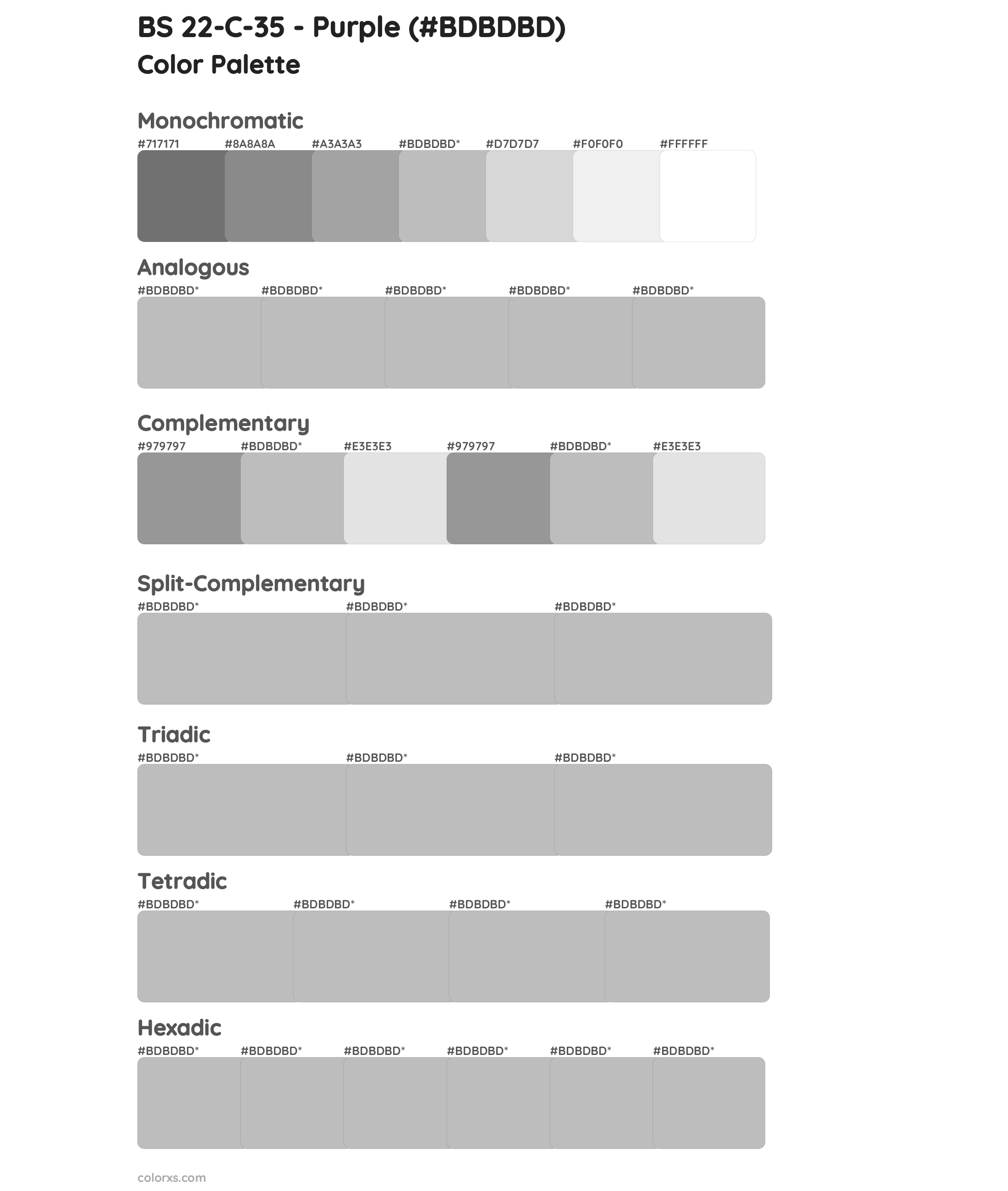 BS 22-C-35 - Purple Color Scheme Palettes