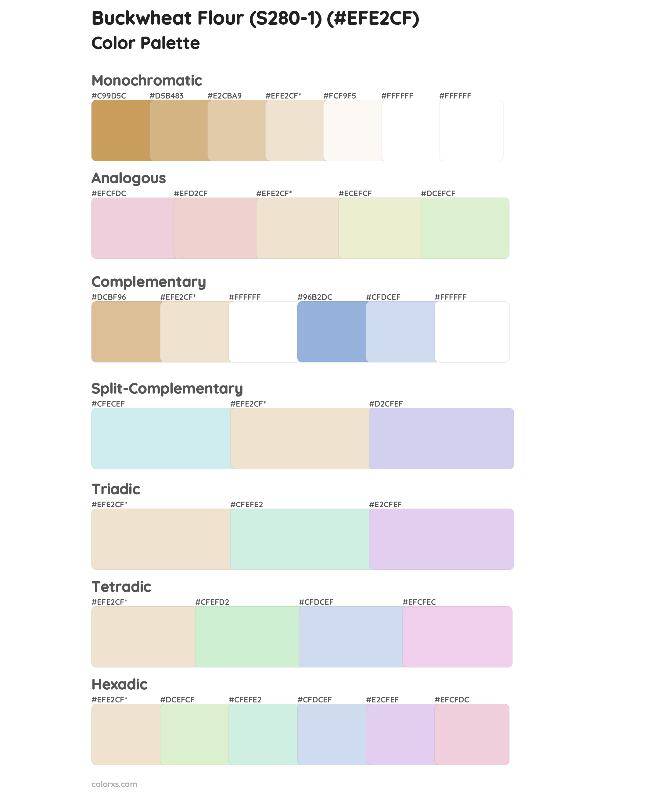 Buckwheat Flour (S280-1) Color Scheme Palettes