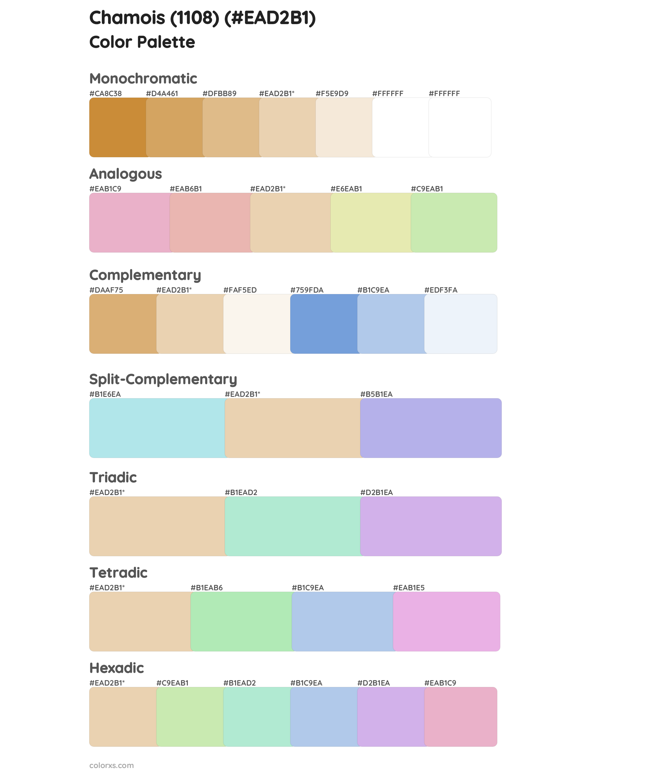 Chamois (1108) Color Scheme Palettes