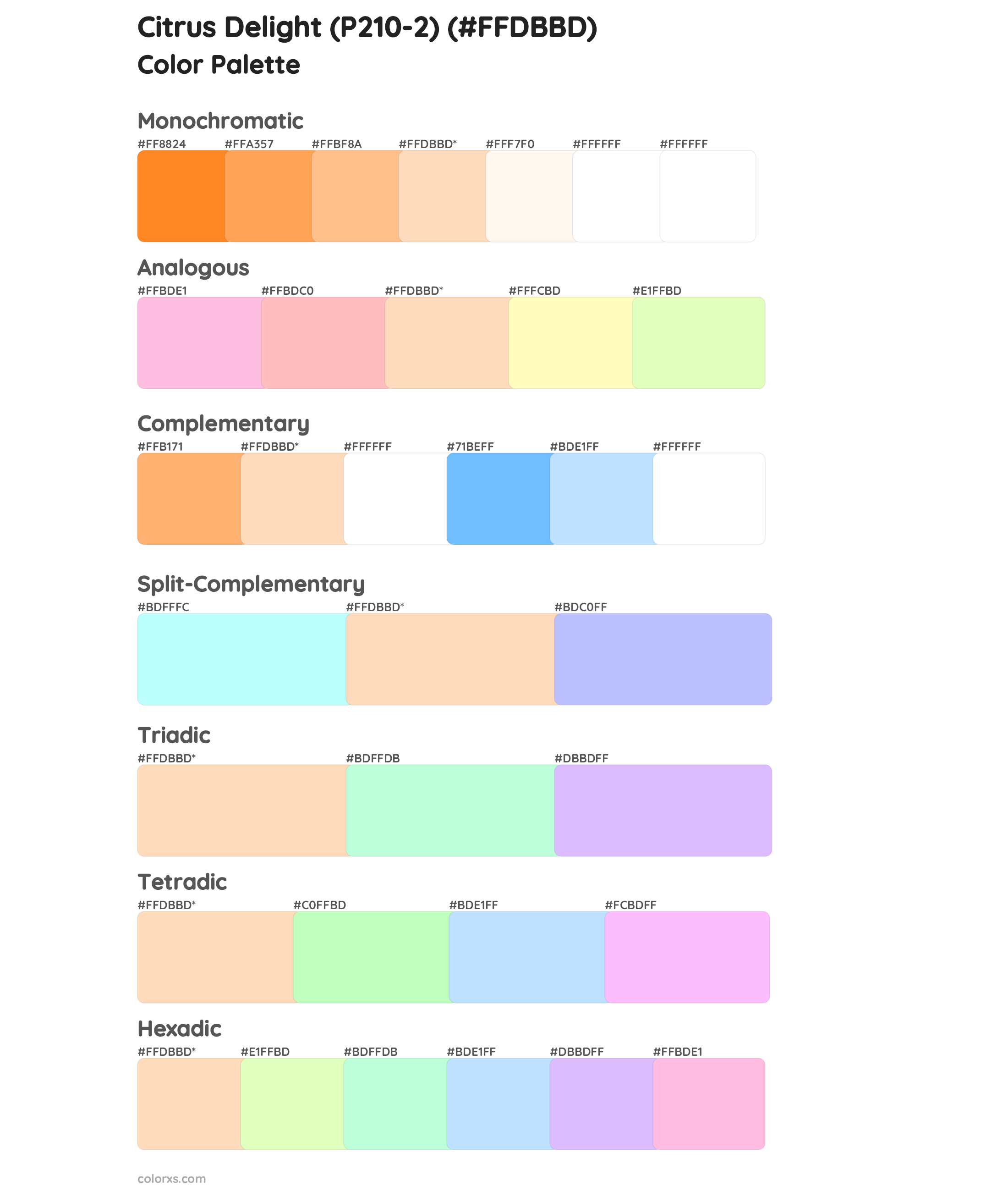 Citrus Delight (P210-2) Color Scheme Palettes