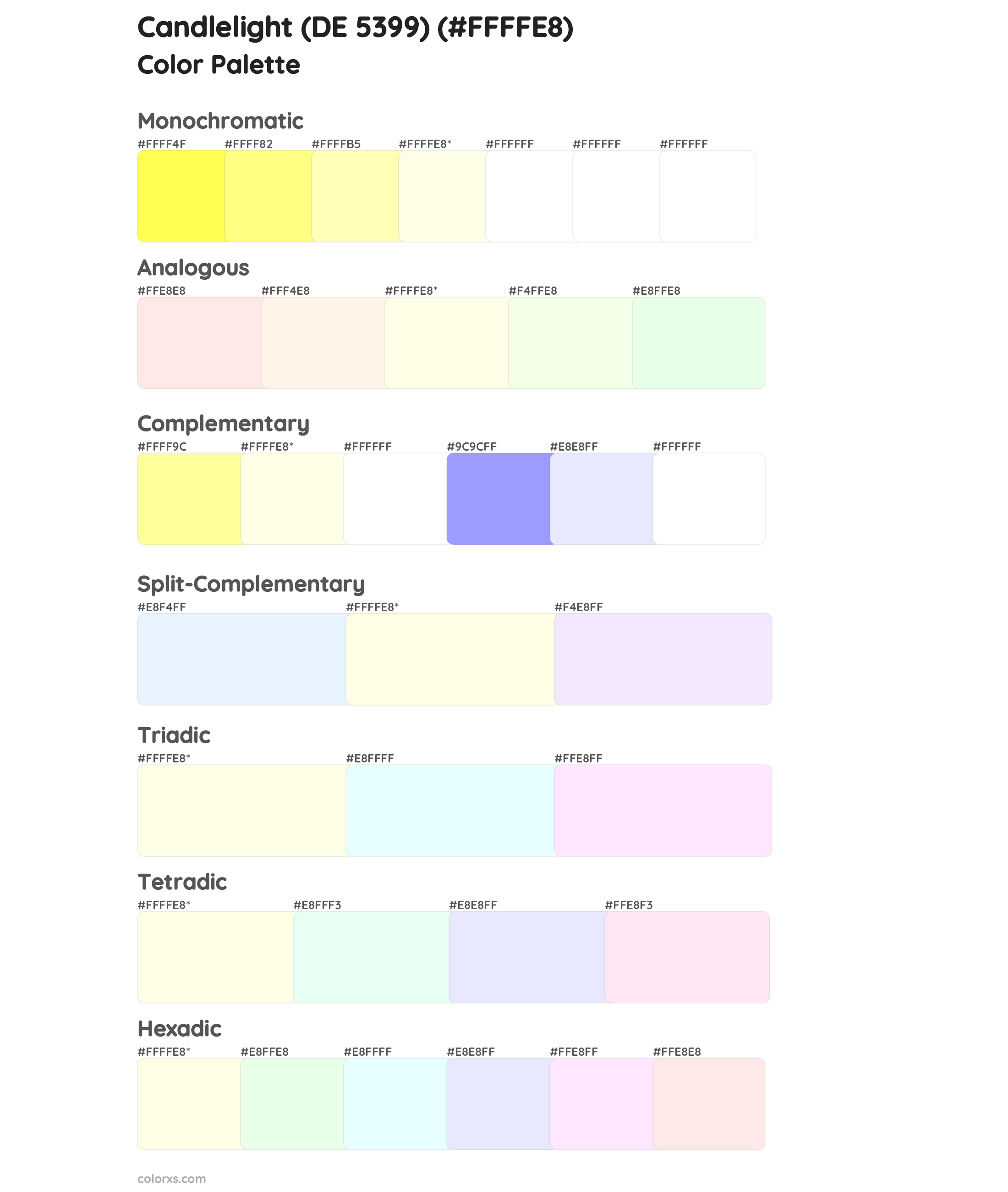 Candlelight (DE 5399) Color Scheme Palettes