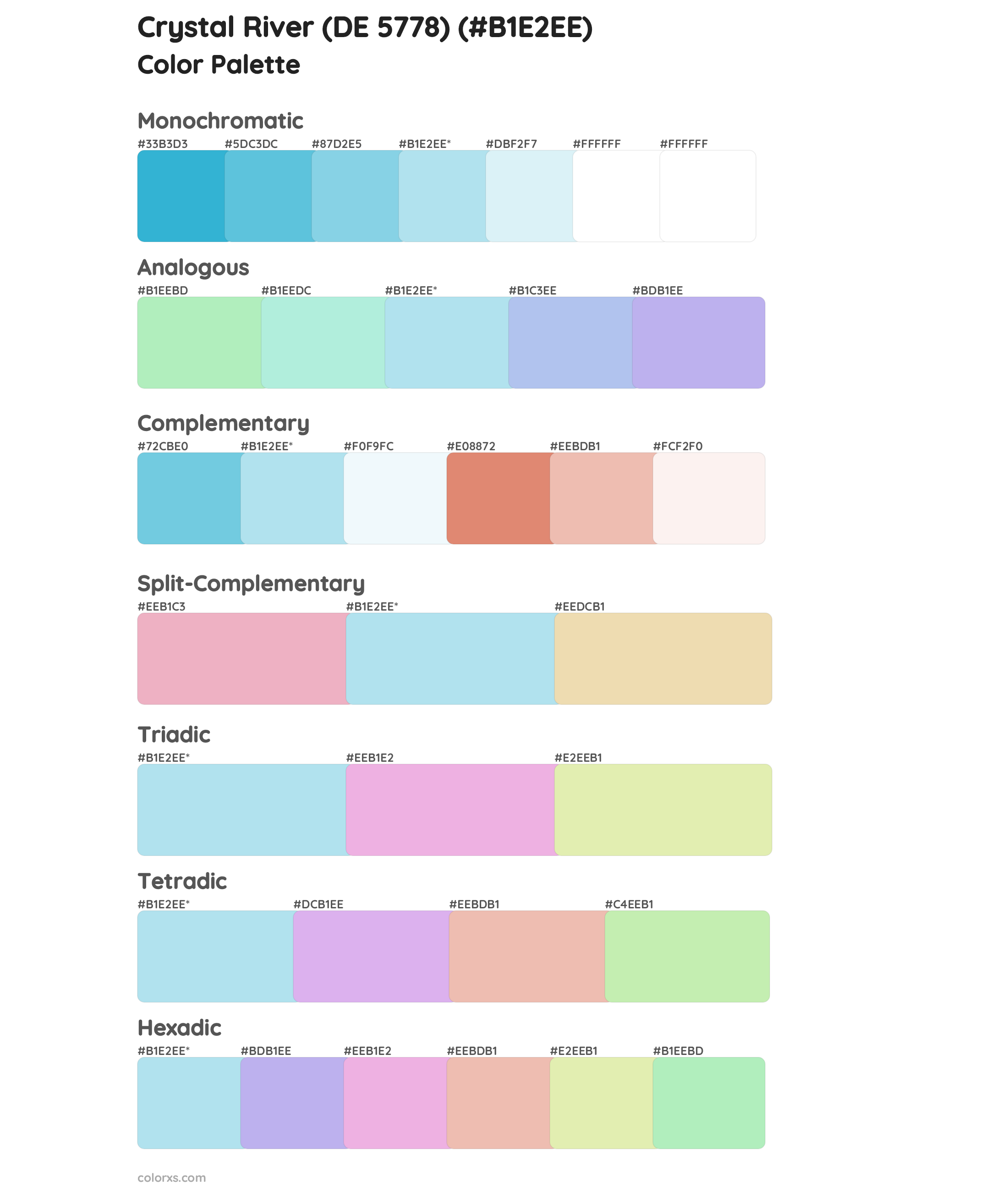 Crystal River (DE 5778) Color Scheme Palettes