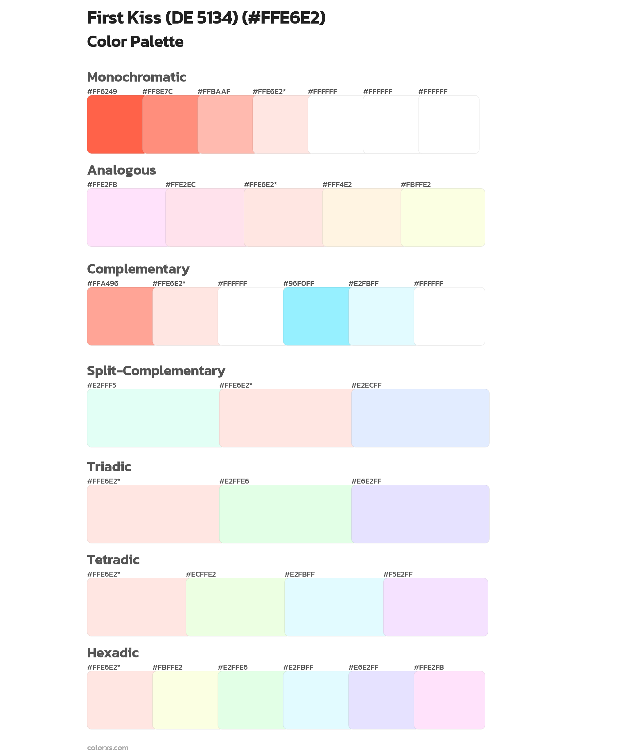 First Kiss (DE 5134) Color Scheme Palettes