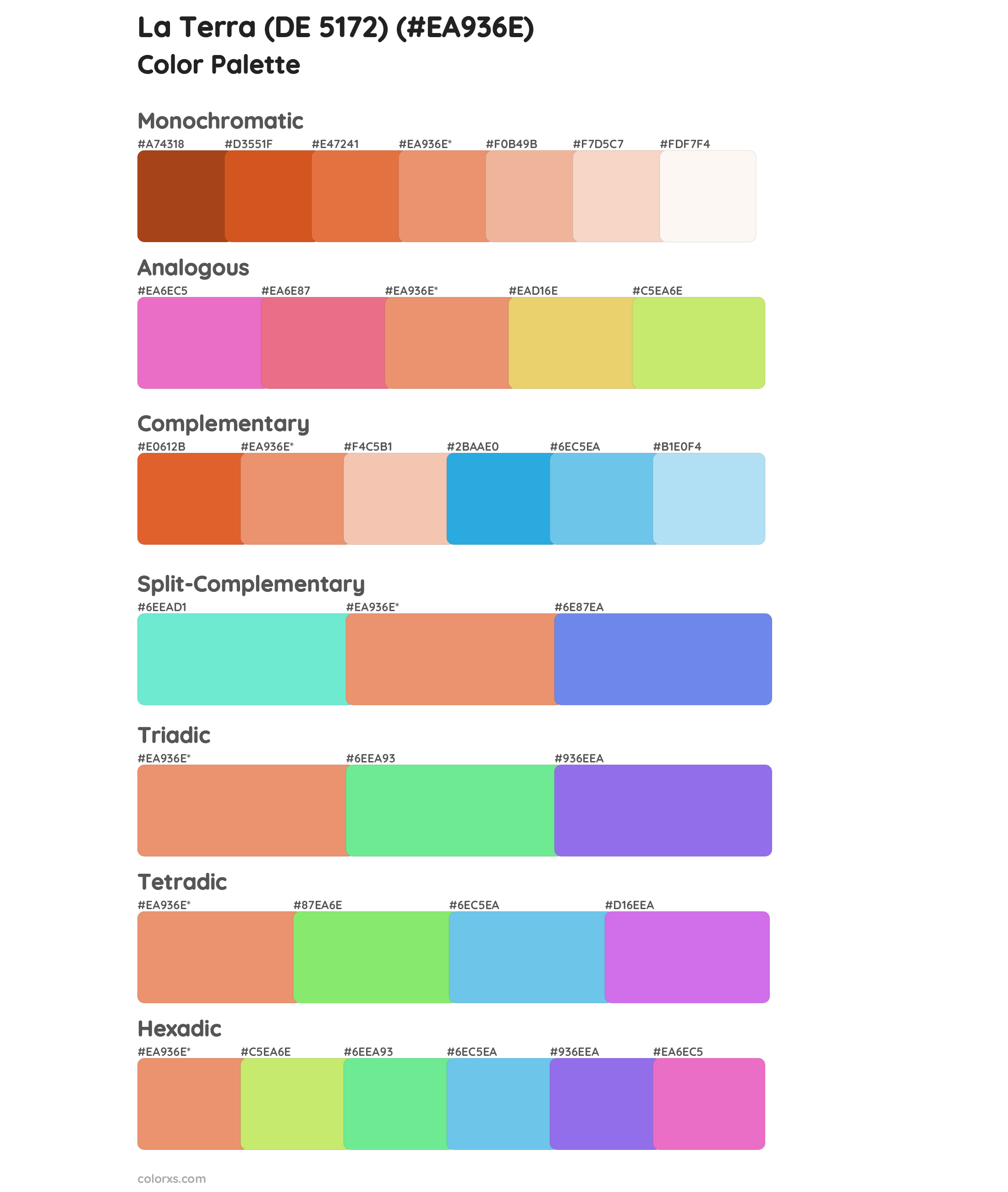 La Terra (DE 5172) Color Scheme Palettes