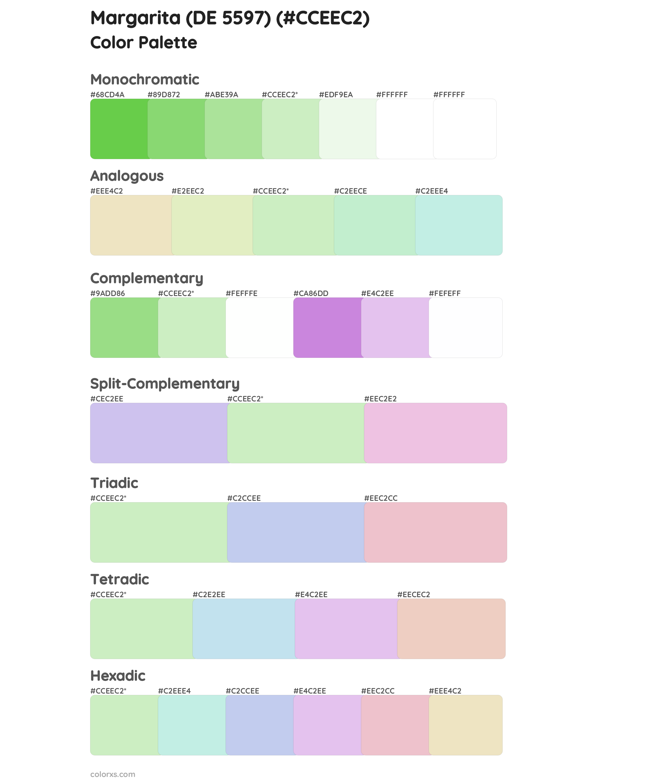 Margarita (DE 5597) Color Scheme Palettes