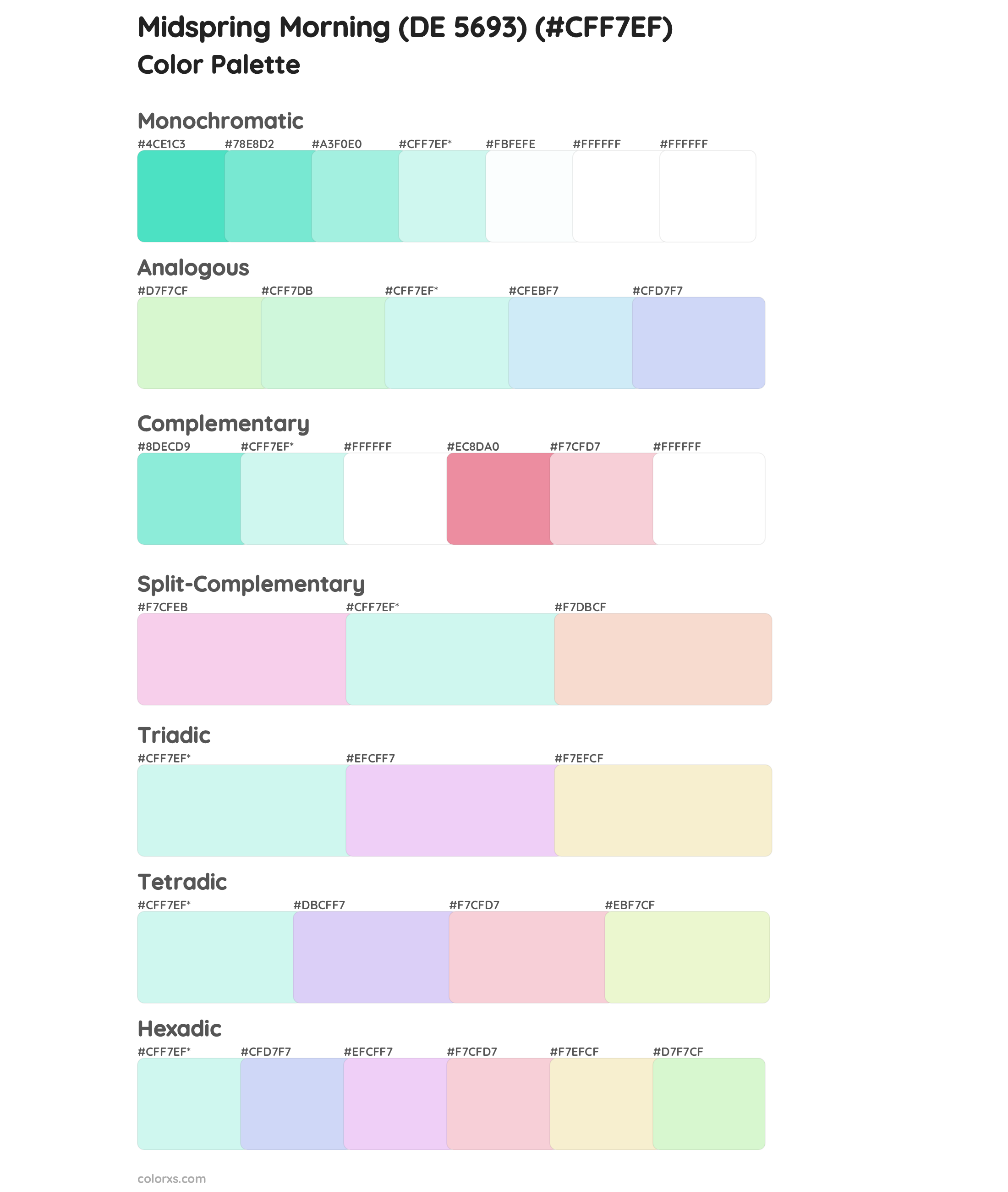 Midspring Morning (DE 5693) Color Scheme Palettes