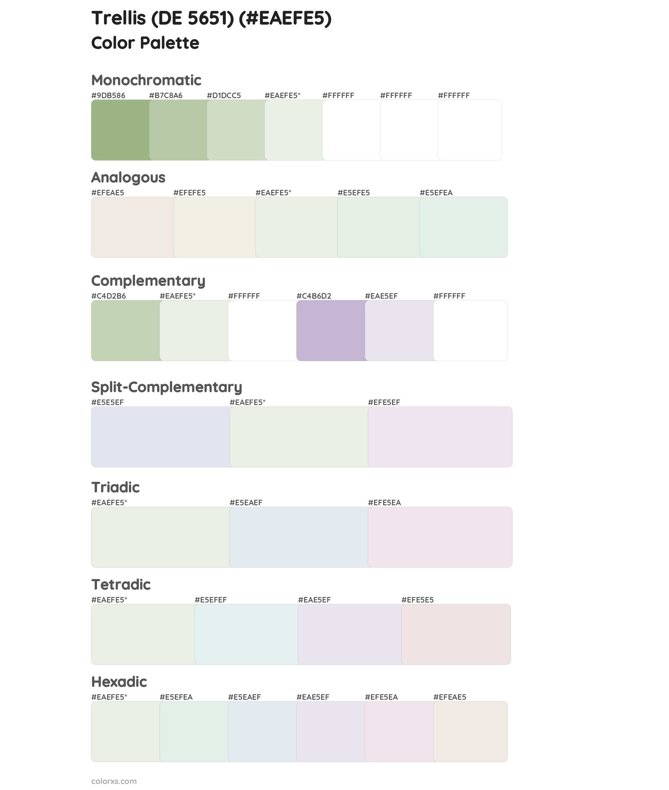 Trellis (DE 5651) Color Scheme Palettes