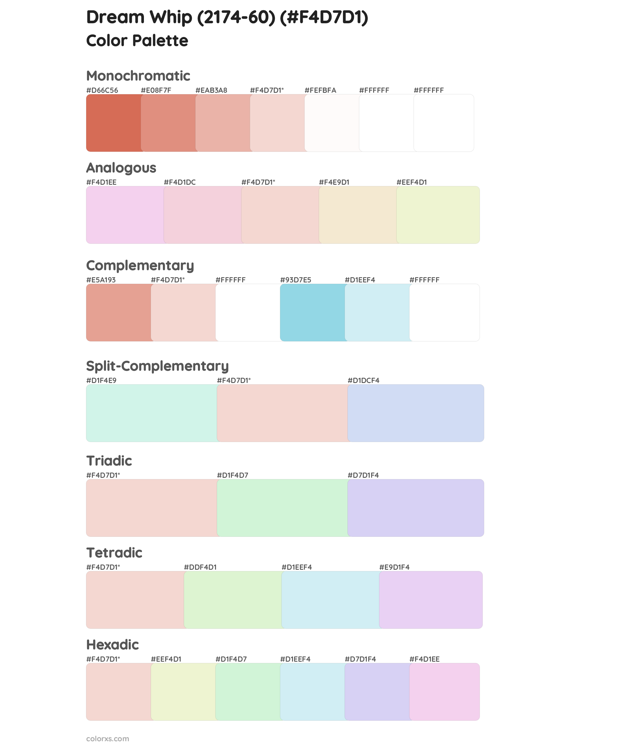 Dream Whip (2174-60) Color Scheme Palettes