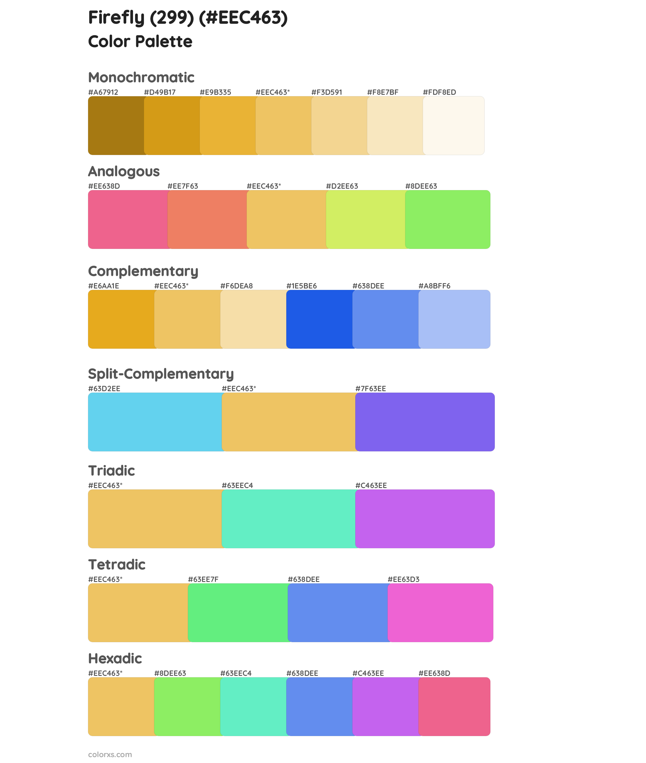 Firefly (299) Color Scheme Palettes