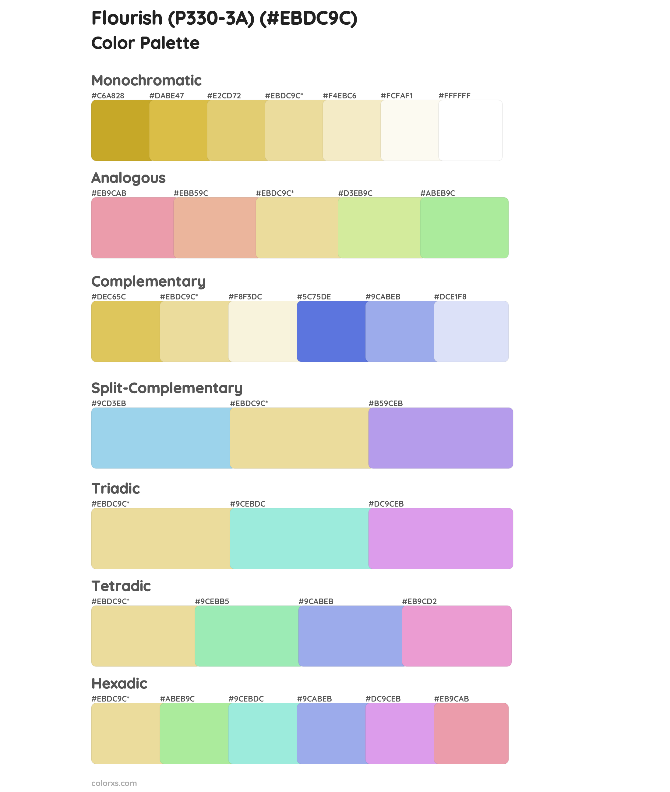 Flourish (P330-3A) Color Scheme Palettes