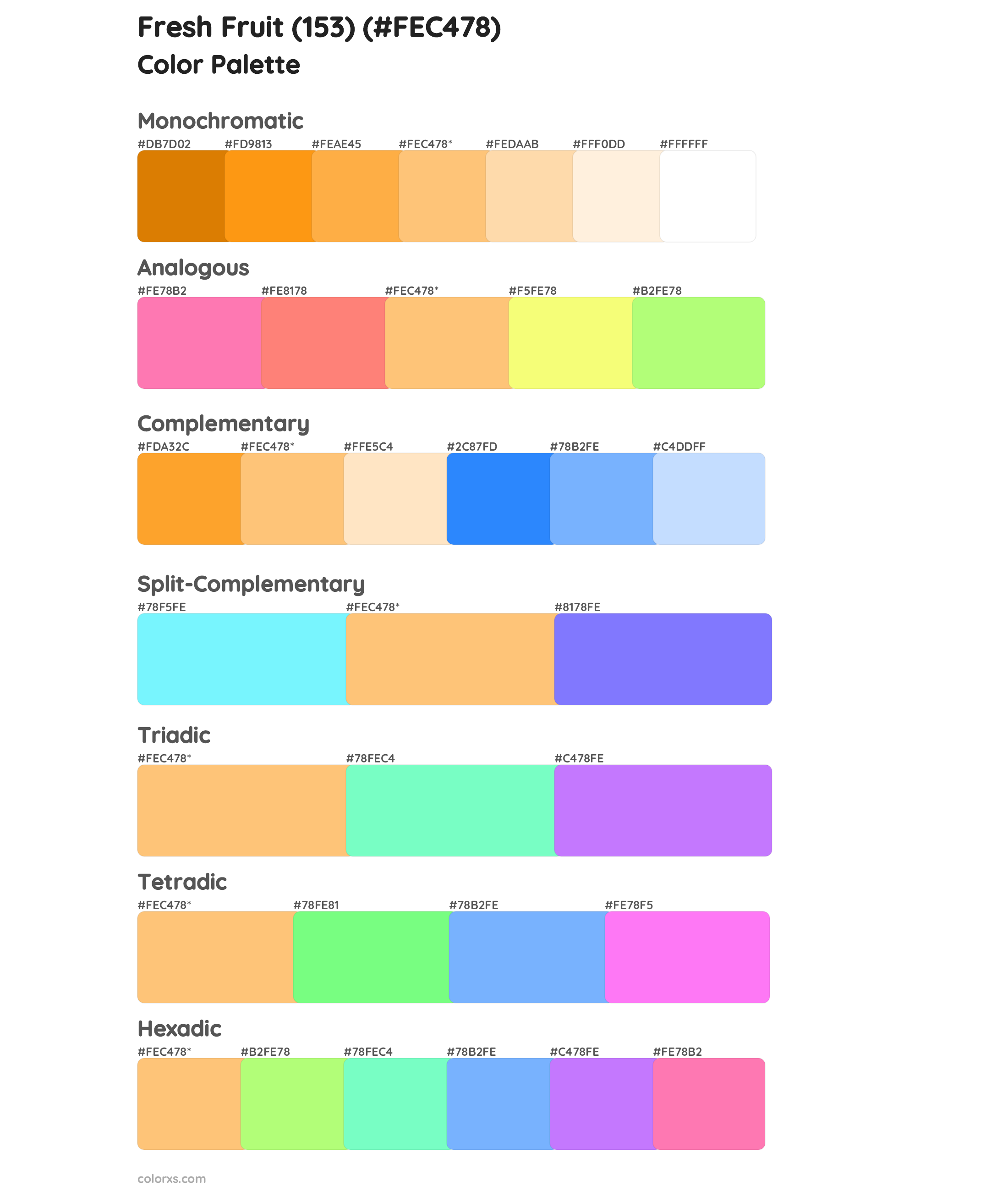 Fresh Fruit (153) Color Scheme Palettes