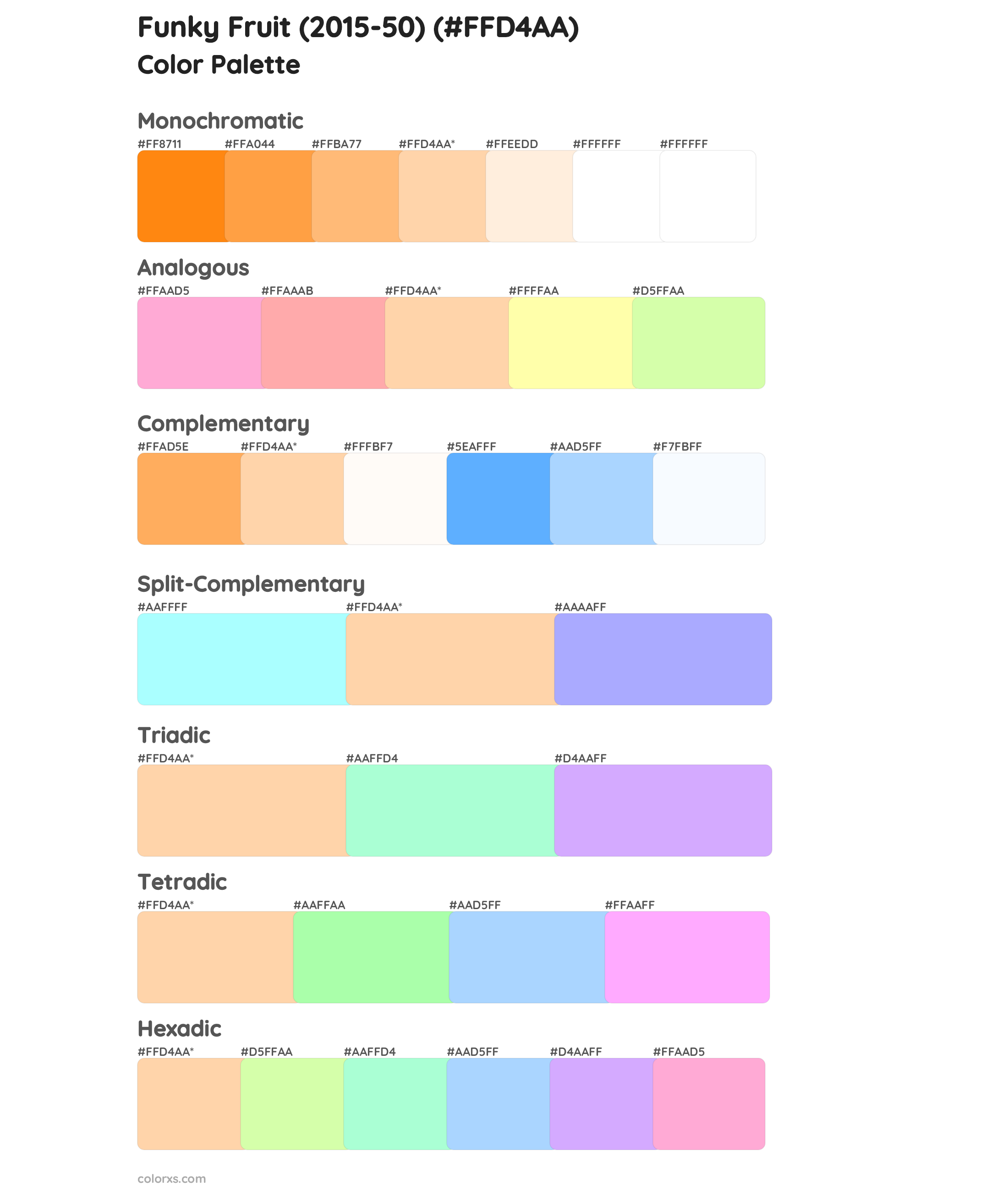 Funky Fruit (2015-50) Color Scheme Palettes