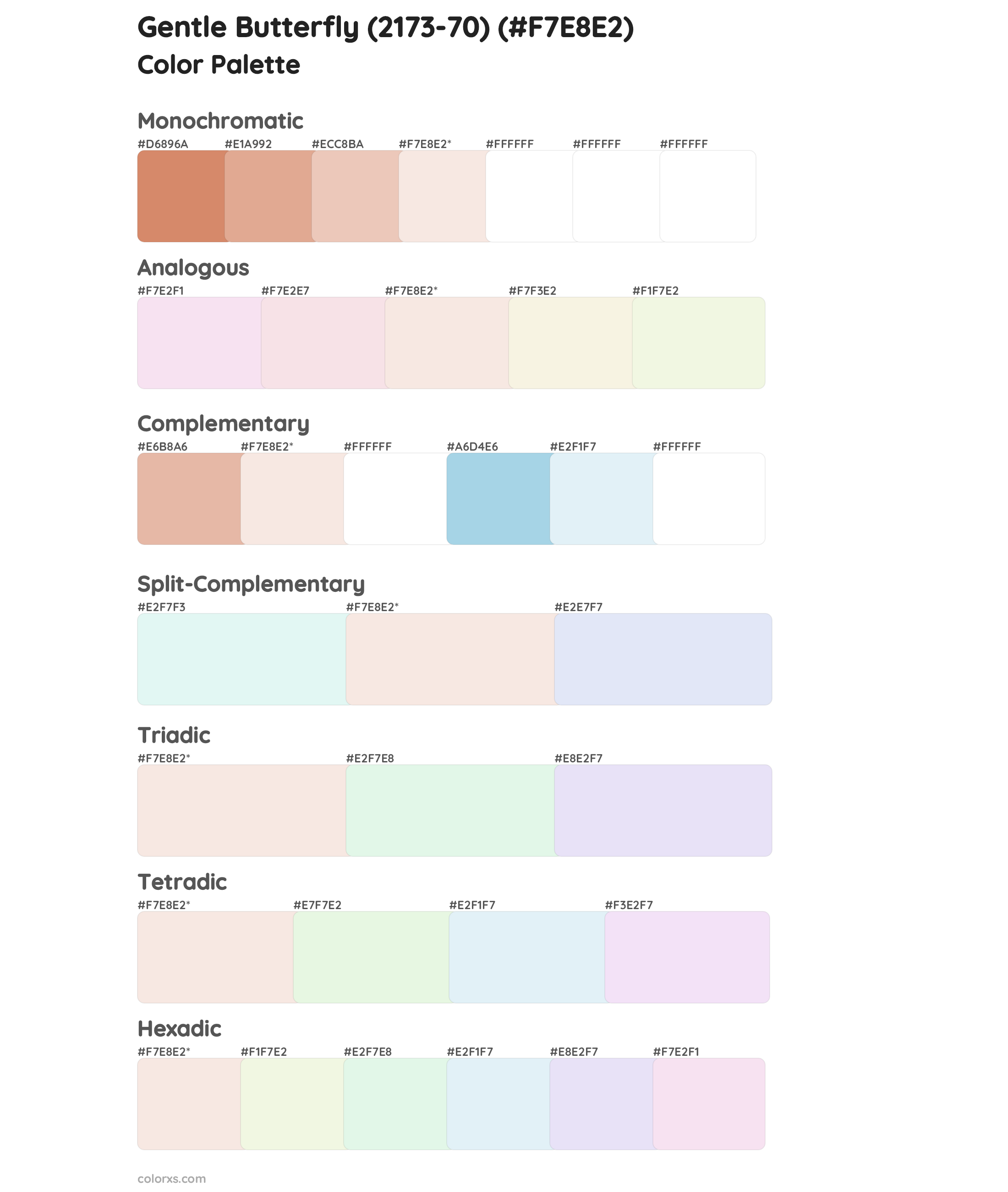 Gentle Butterfly (2173-70) Color Scheme Palettes