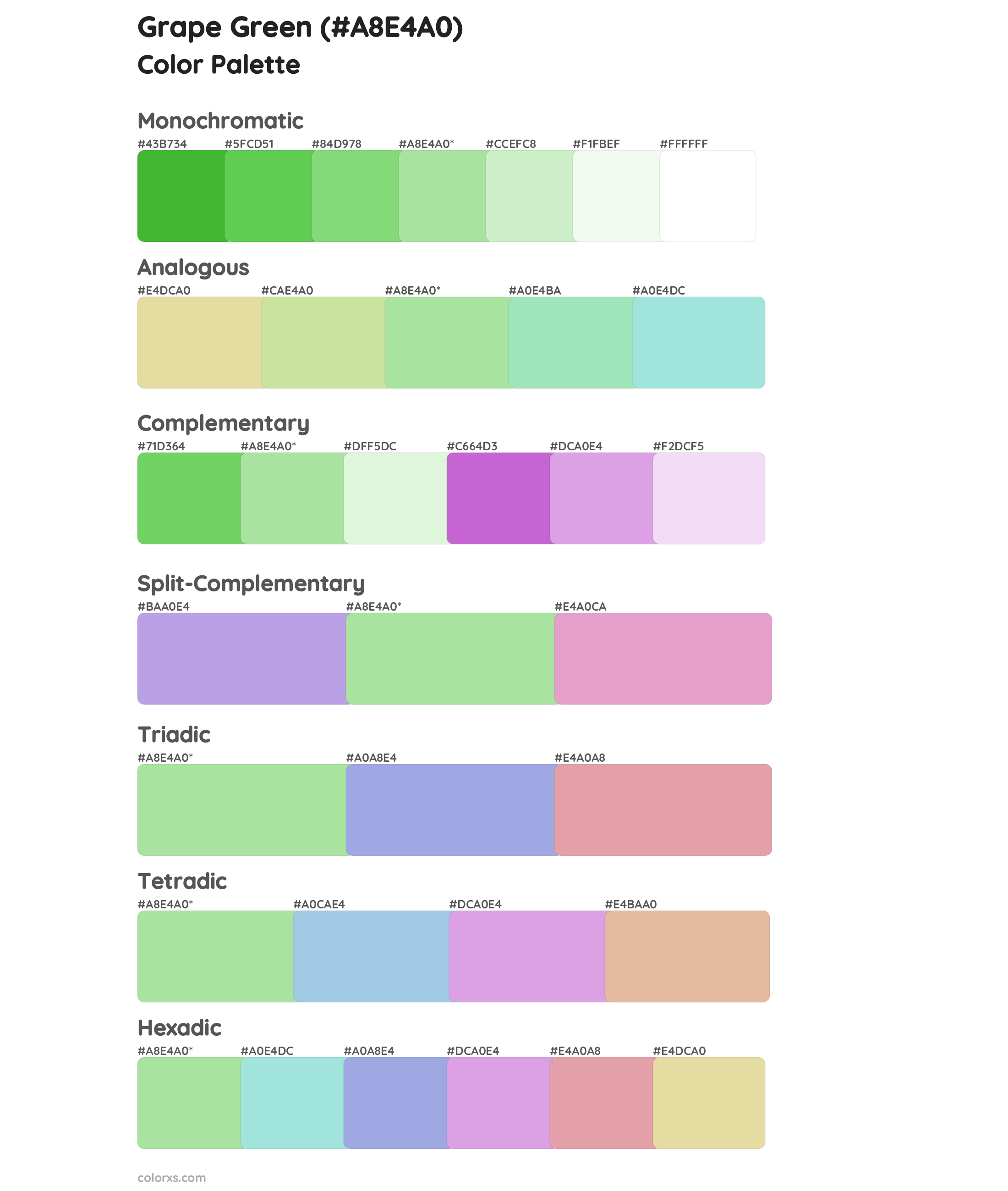 Grape Green Color Scheme Palettes