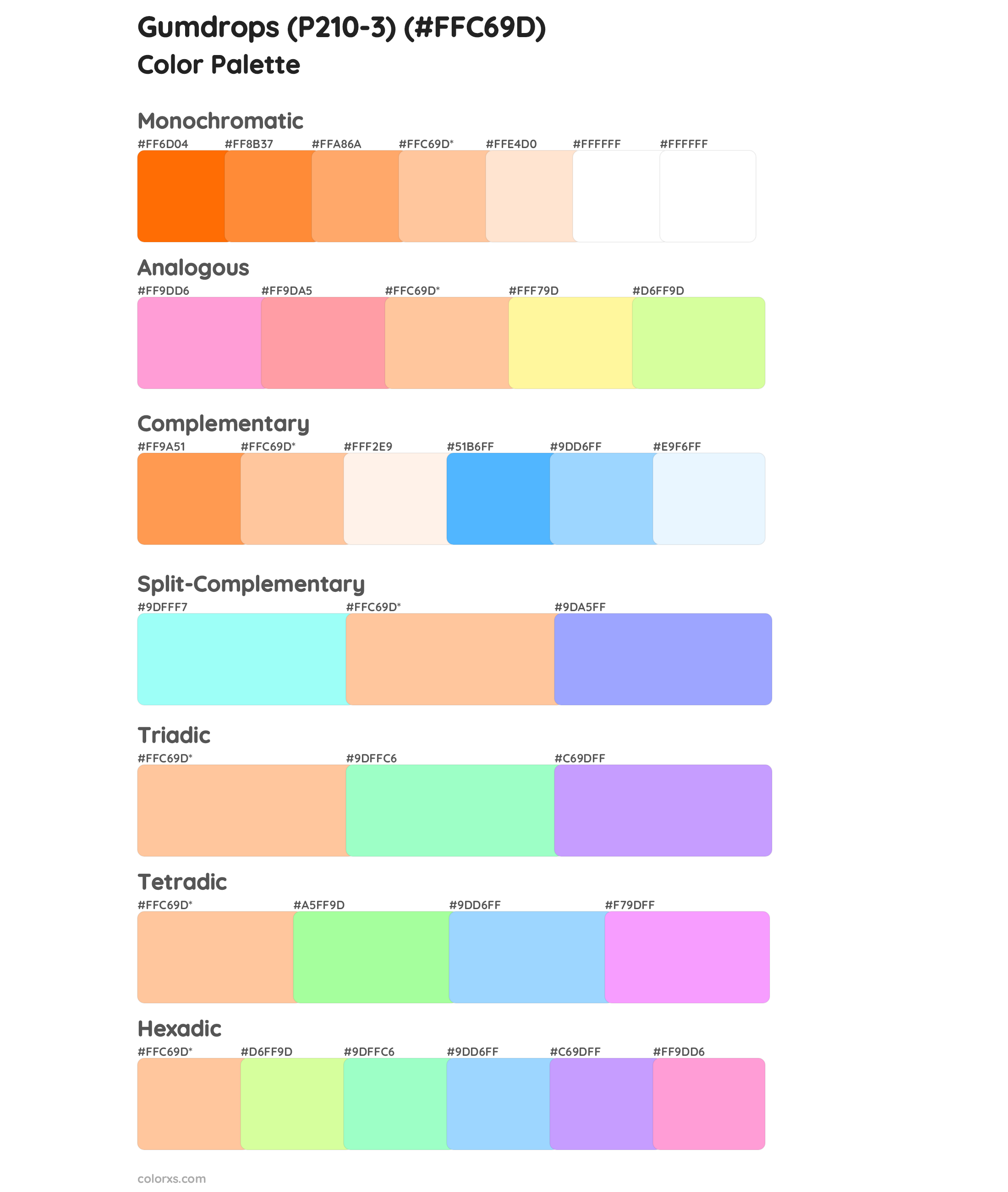 Gumdrops (P210-3) Color Scheme Palettes