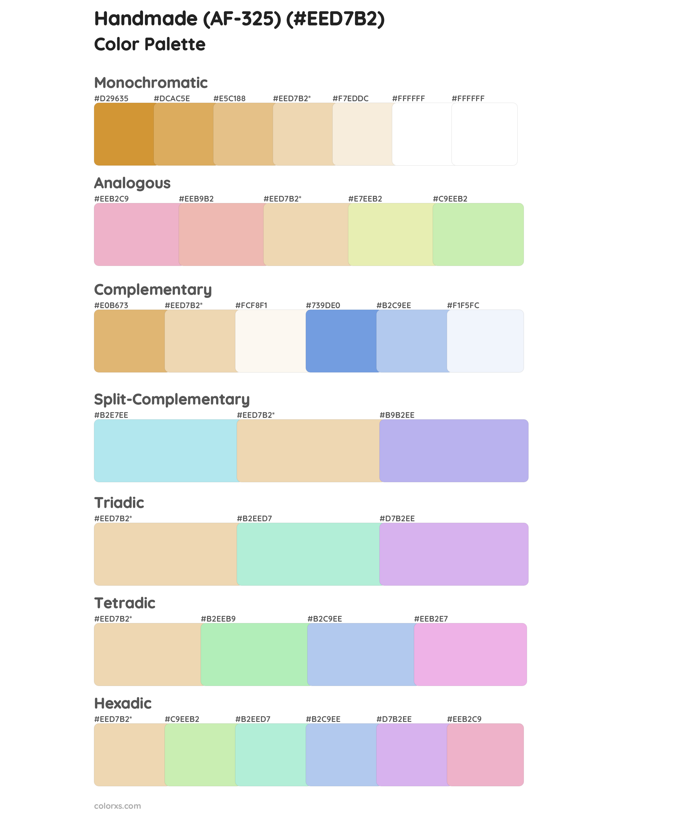 Handmade (AF-325) Color Scheme Palettes