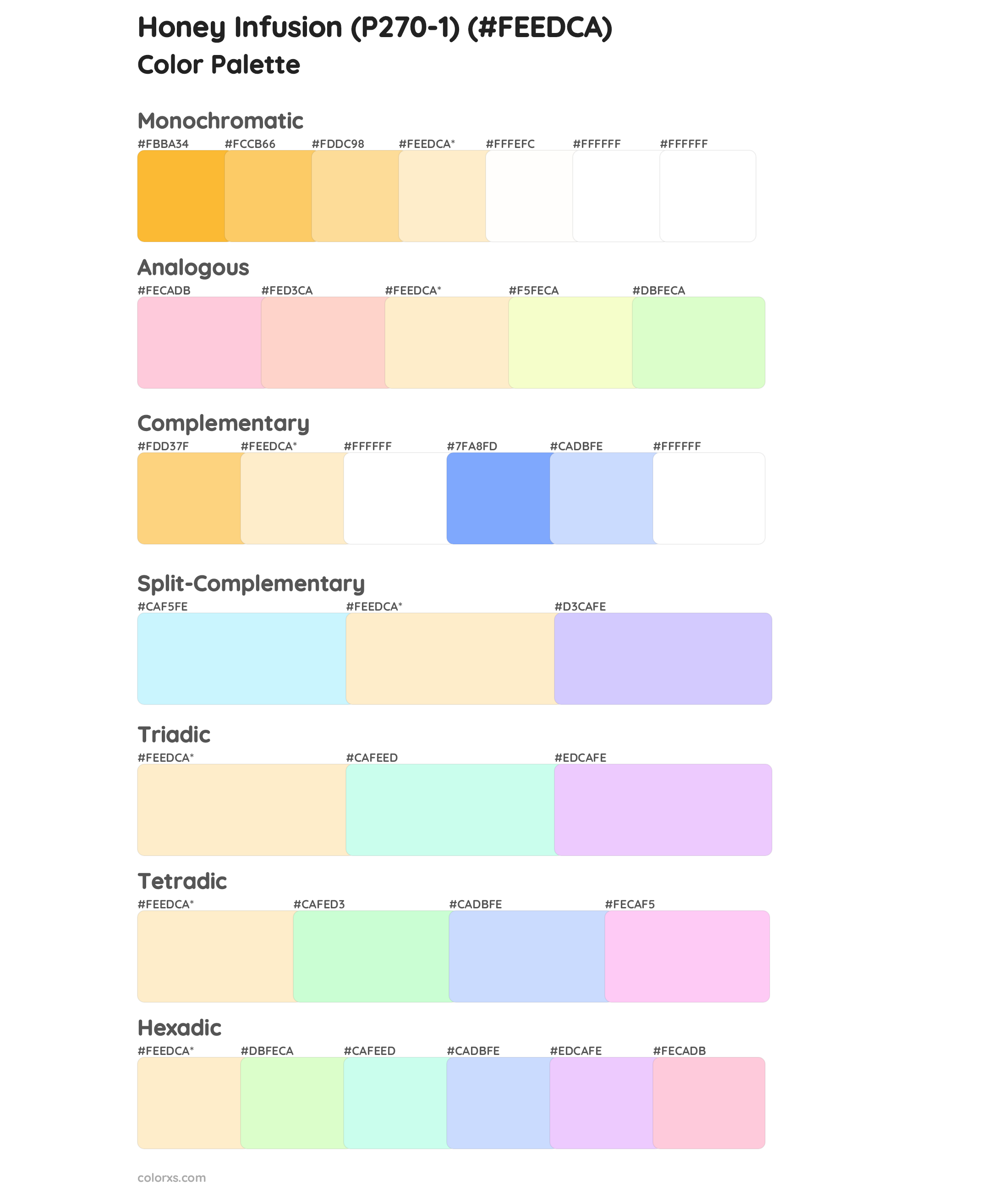 Honey Infusion (P270-1) Color Scheme Palettes