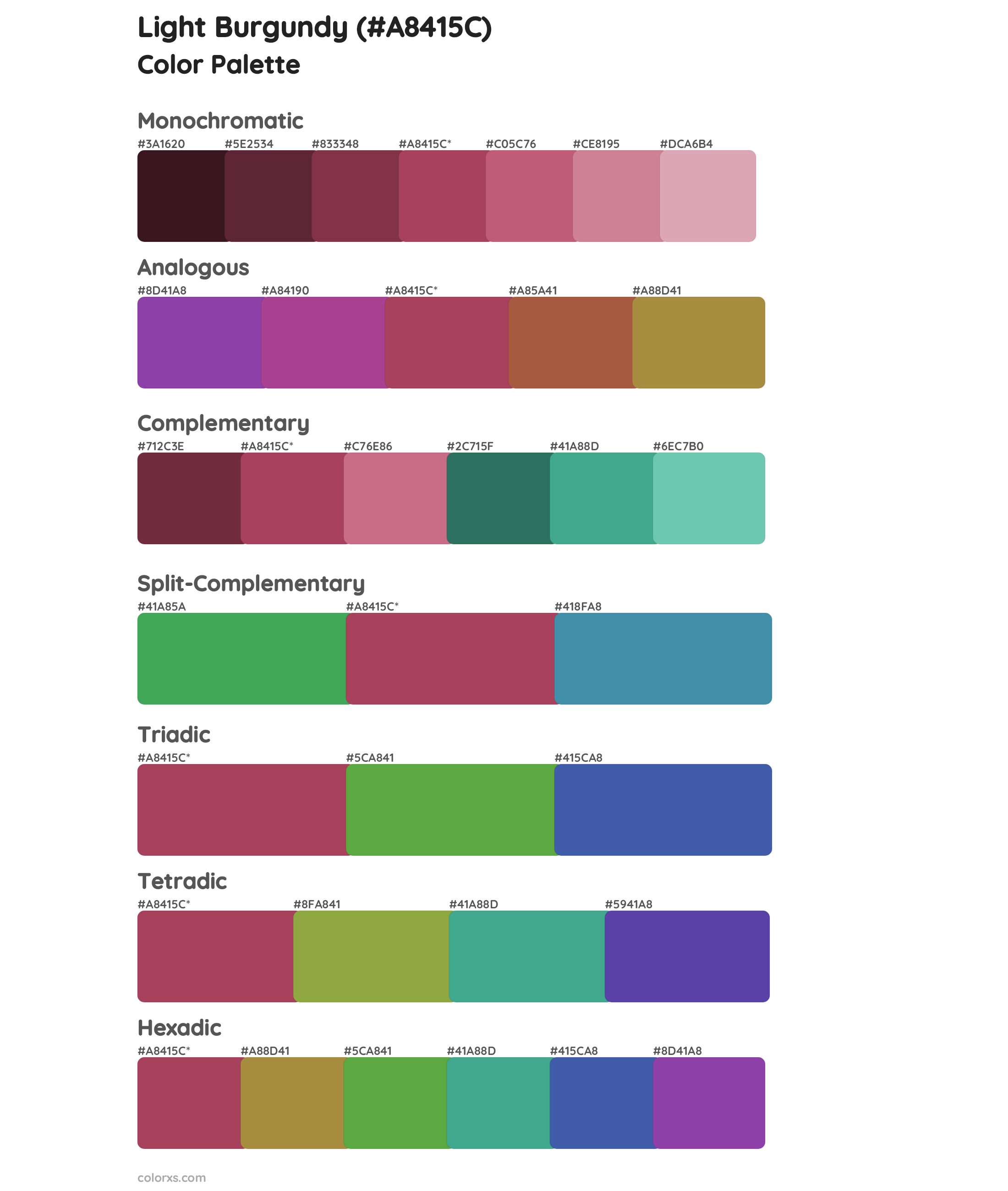 Light Burgundy Color Scheme Palettes