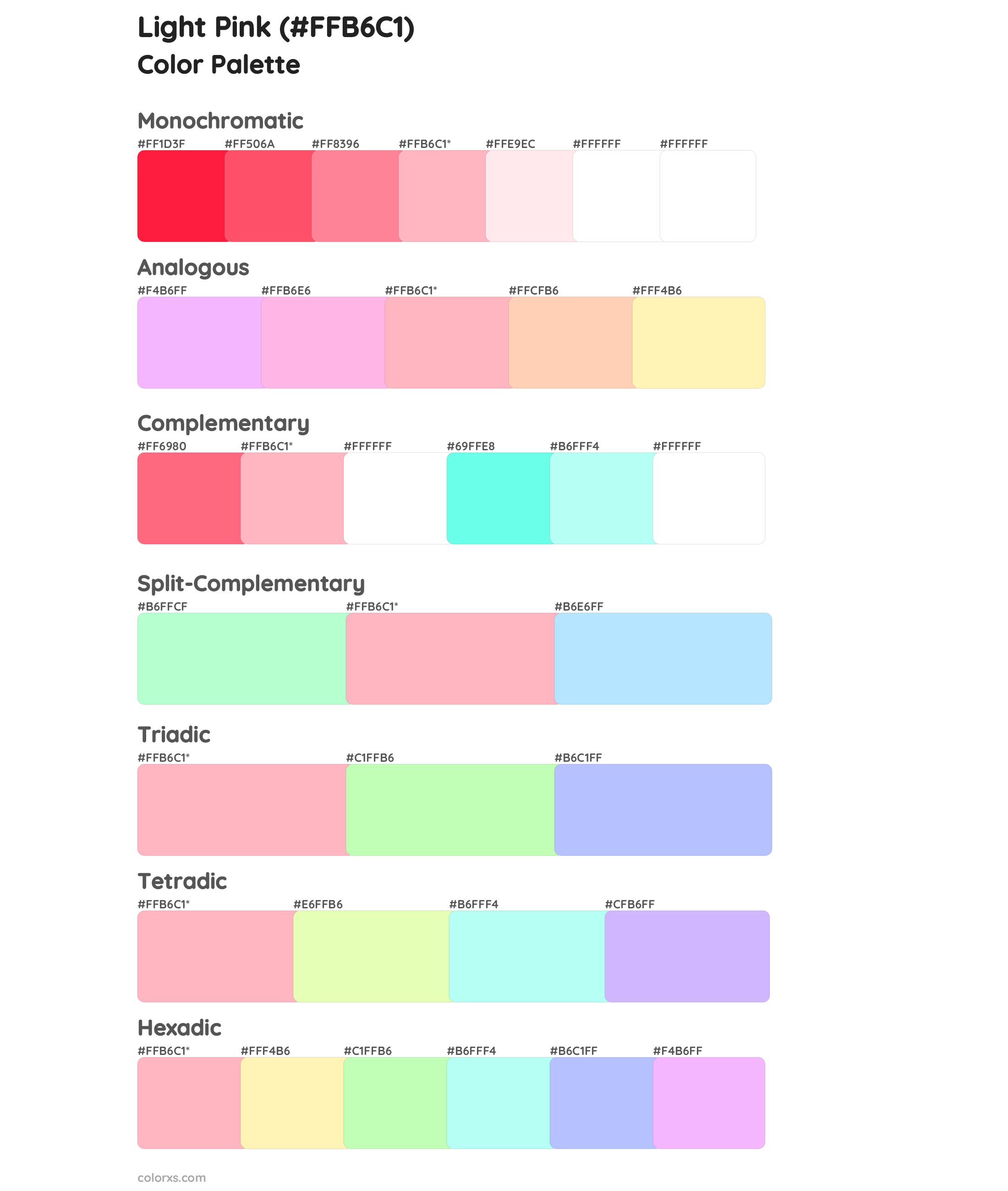 Light Pink Color Palettes And Color Scheme Combinations Colorxs