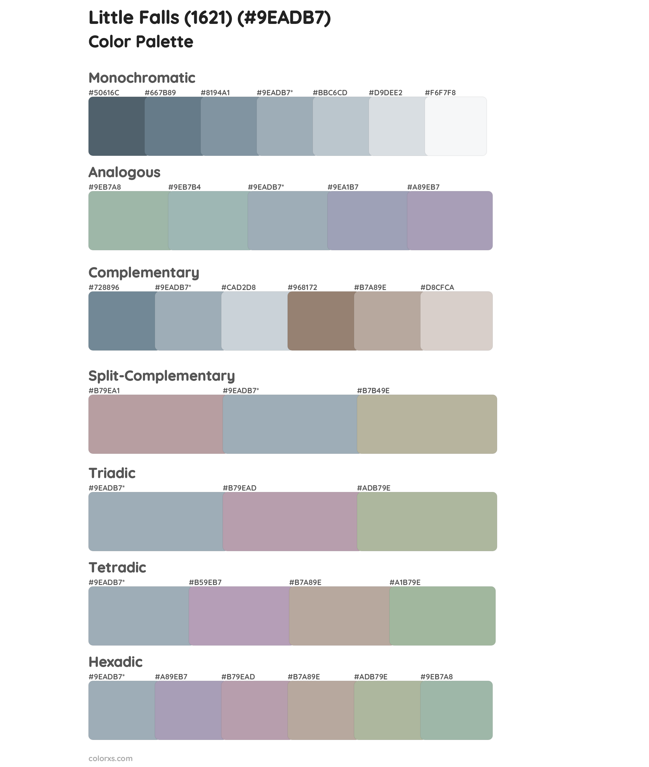 Little Falls (1621) Color Scheme Palettes