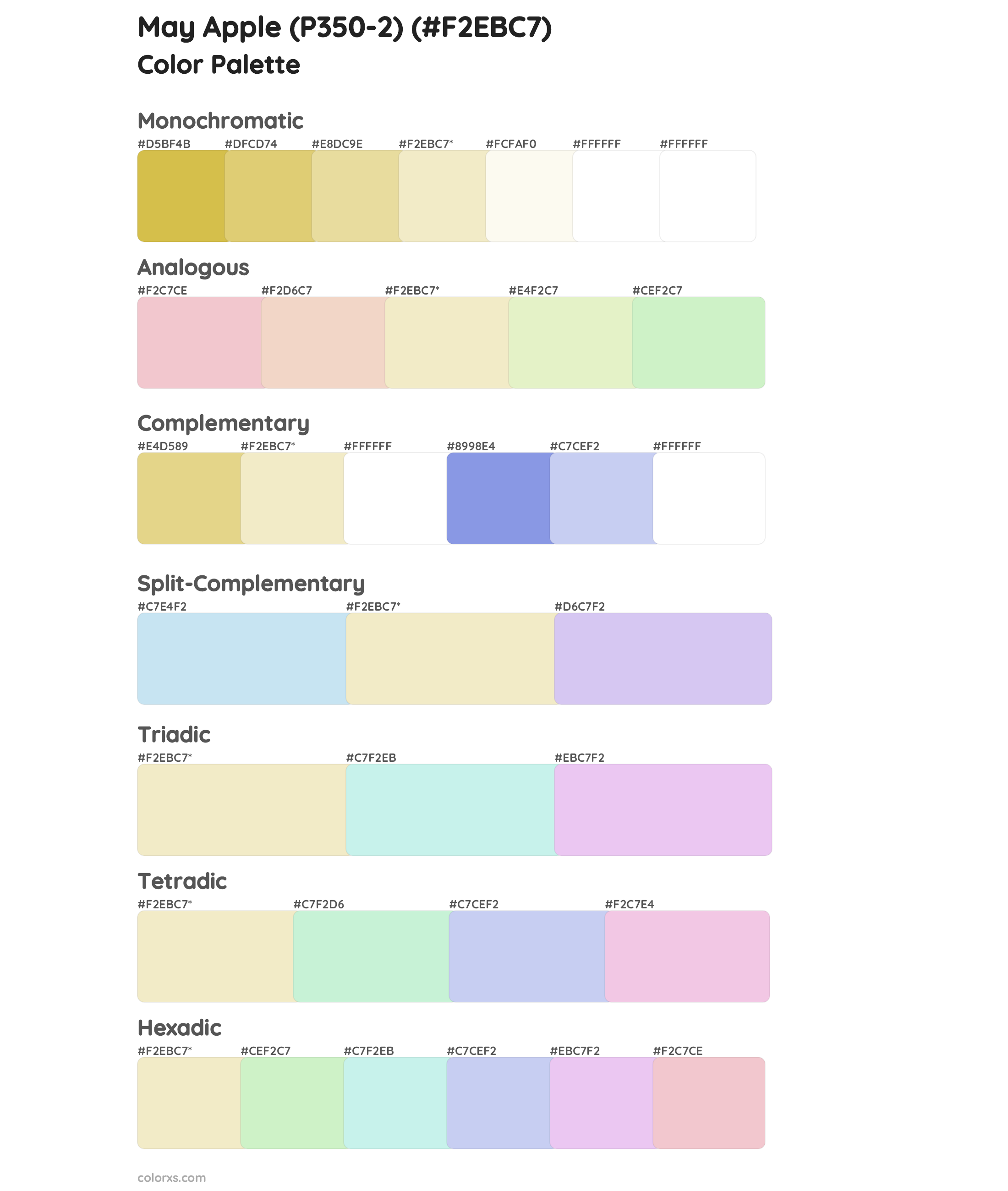 May Apple (P350-2) Color Scheme Palettes