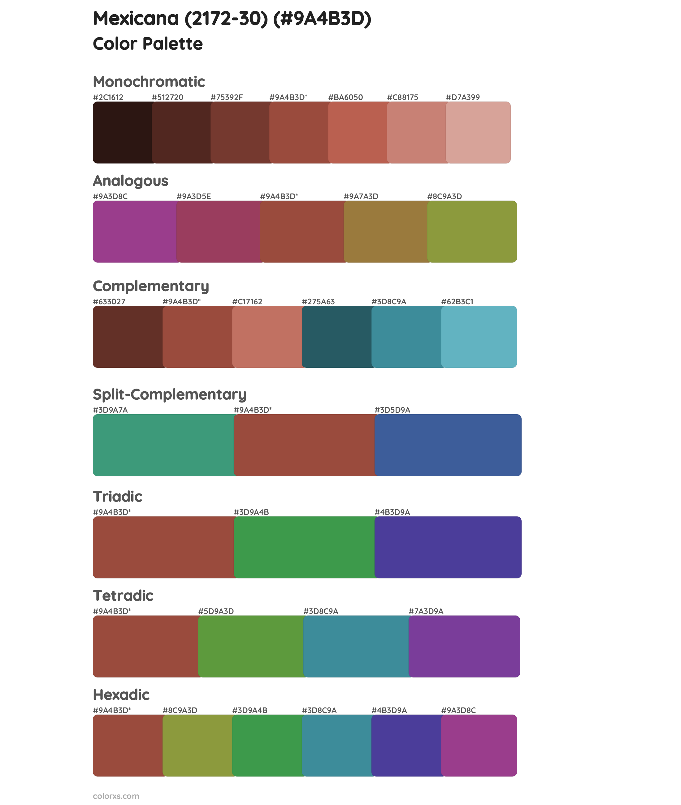 Mexicana (2172-30) Color Scheme Palettes