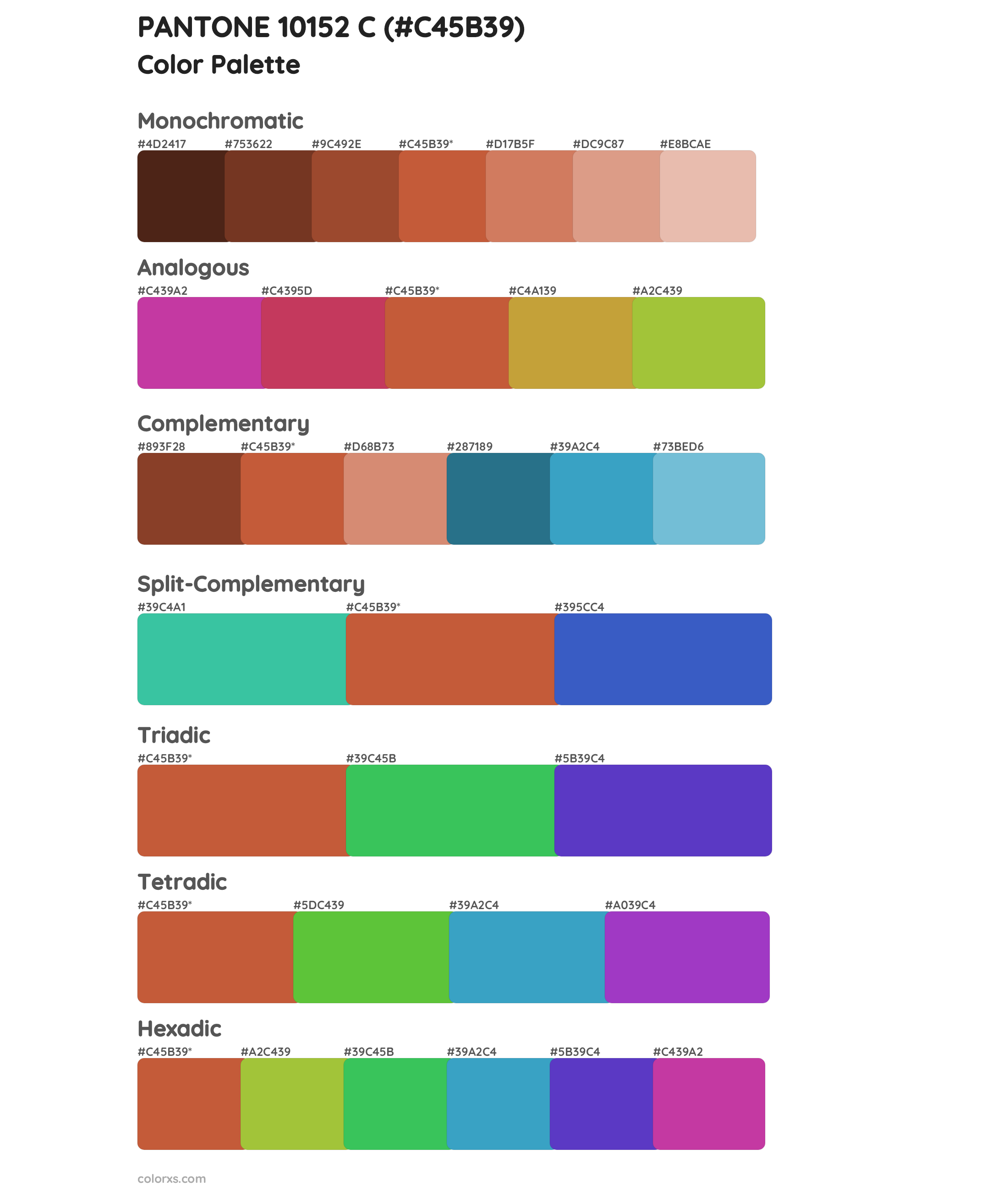 PANTONE 10152 C Color Scheme Palettes