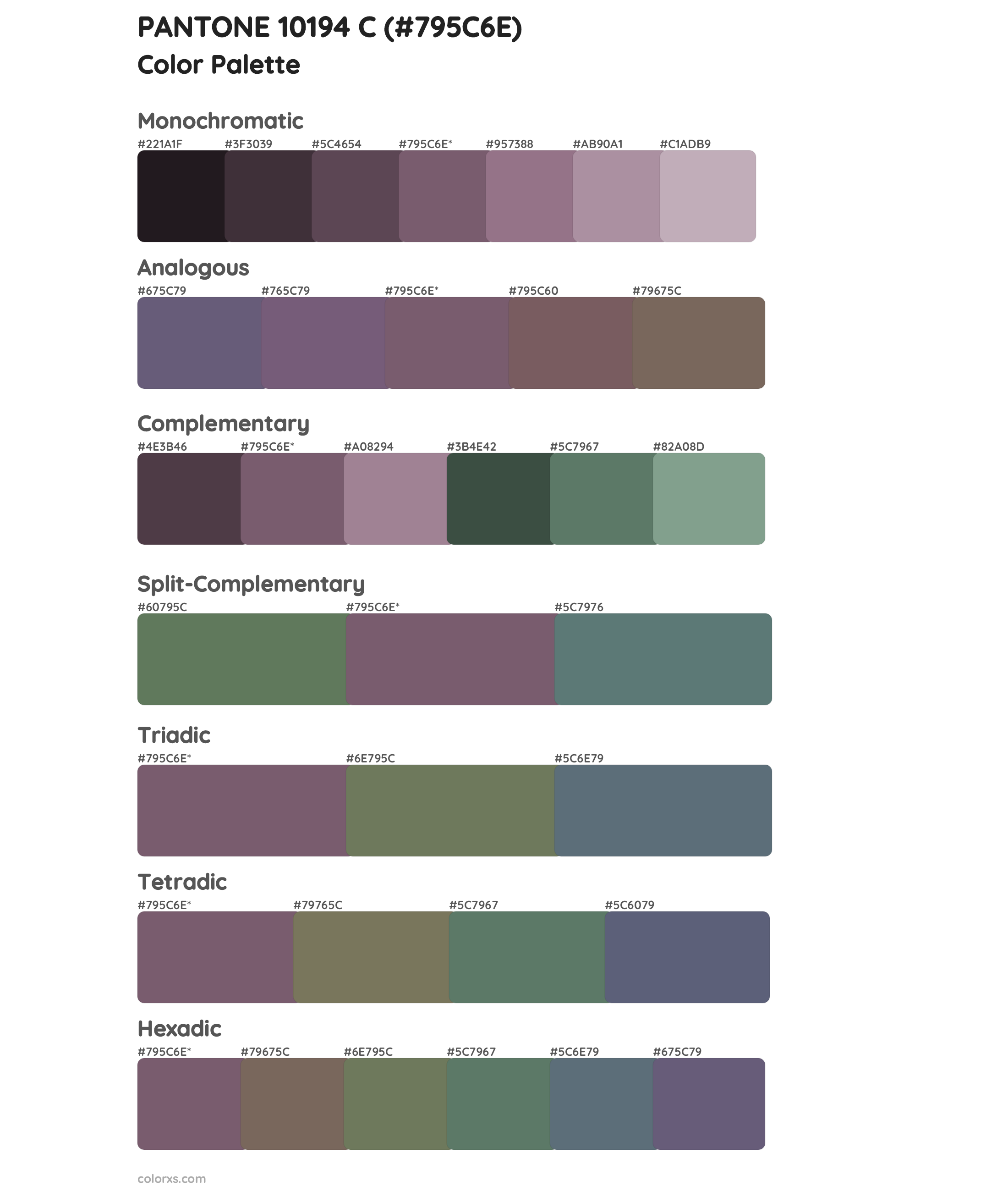 PANTONE 10194 C Color Scheme Palettes