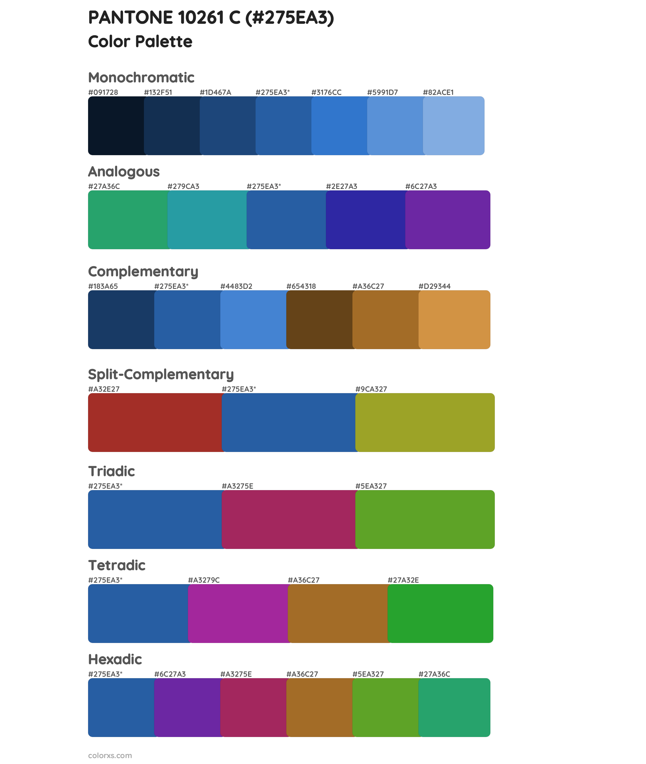 PANTONE 10261 C Color Scheme Palettes